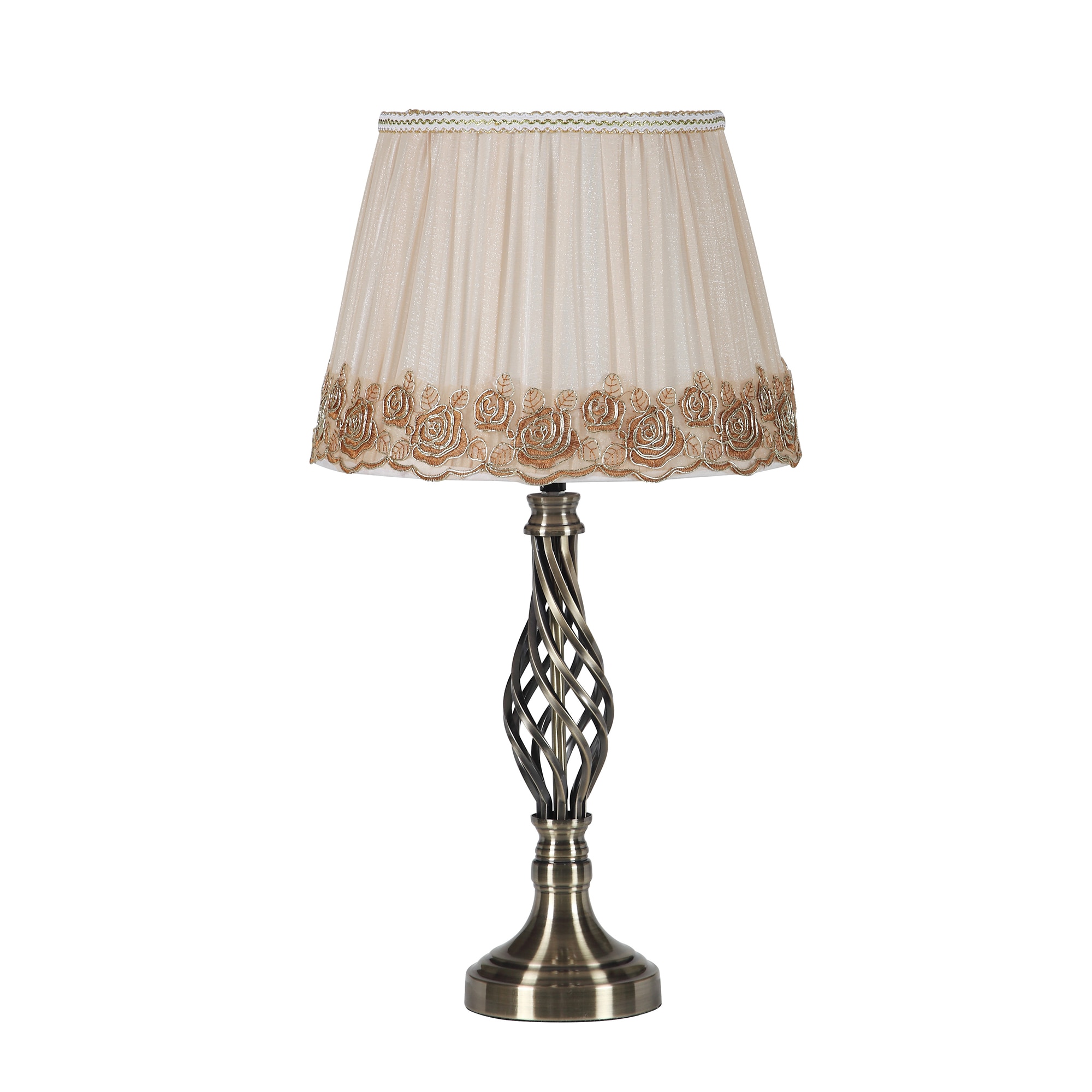ORE International 27-in Antique Brass 3-way Chandelier Table Lamp