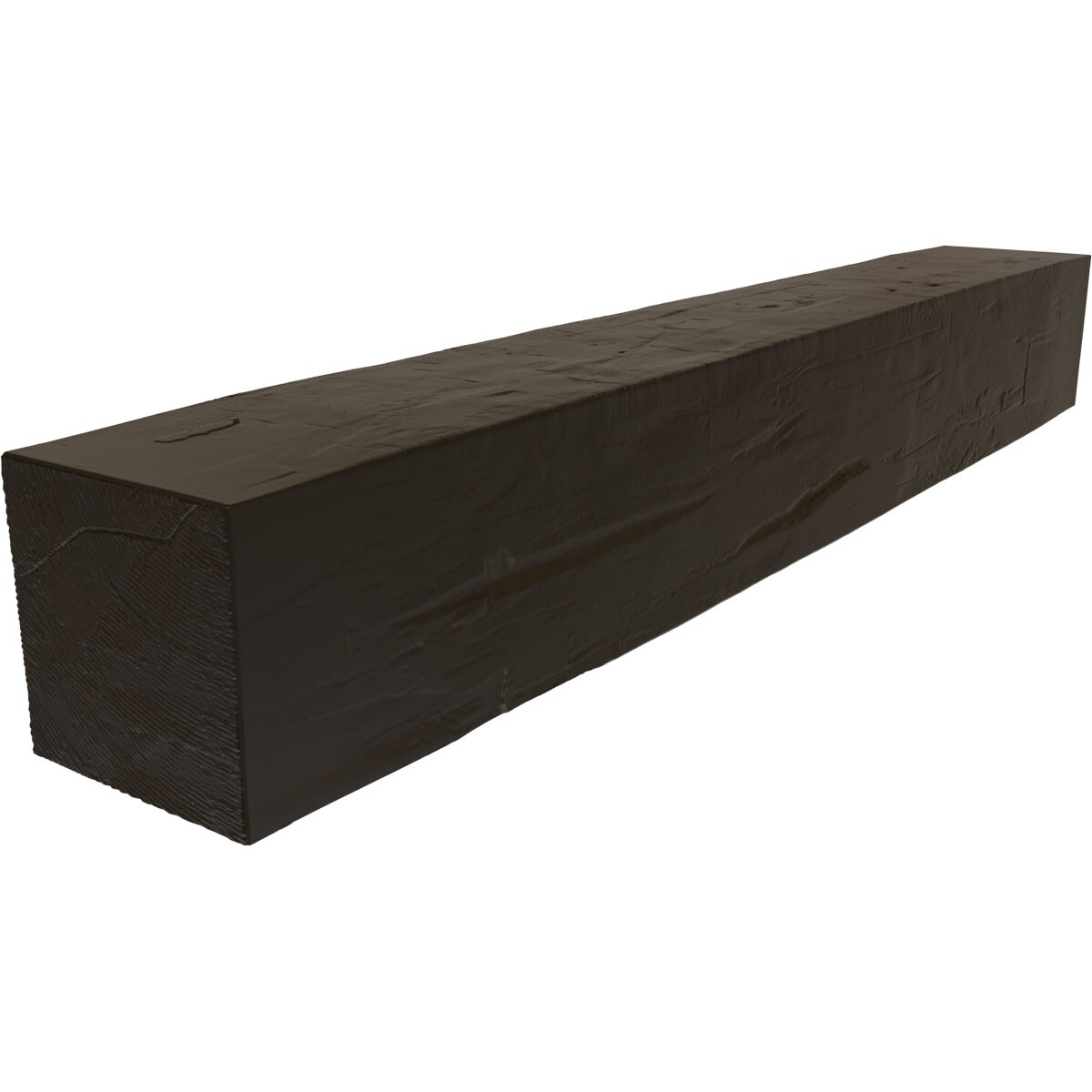 Ekena Millwork MANUHH08X10X36NS 36-in W x 8-in H x 10-in D Natural Ash Hollow Urethane Rustic Fireplace Mantel
