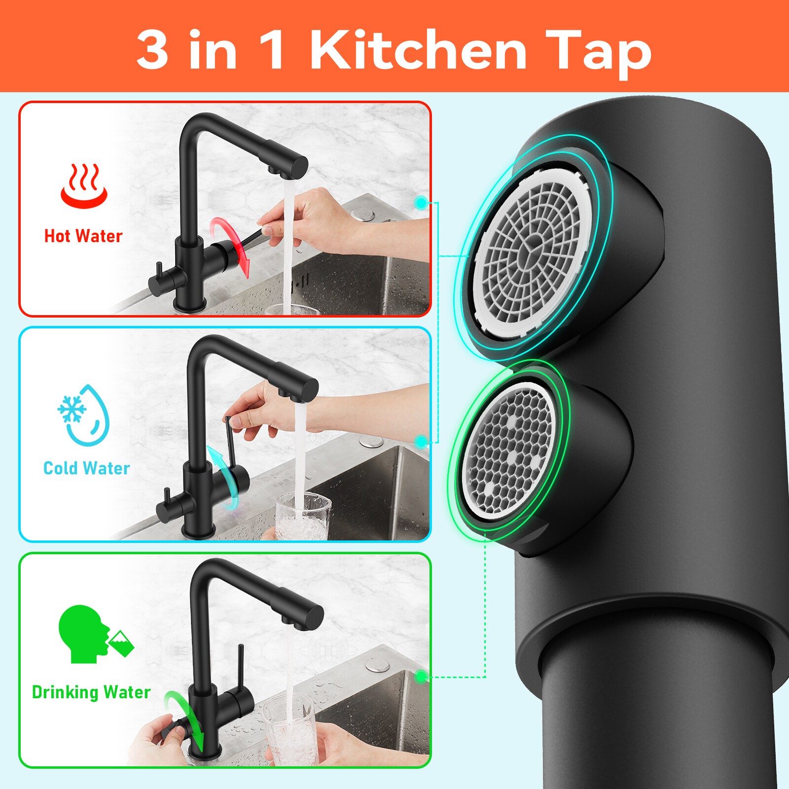 androme AD610B Kitchen-Faucets - View #5