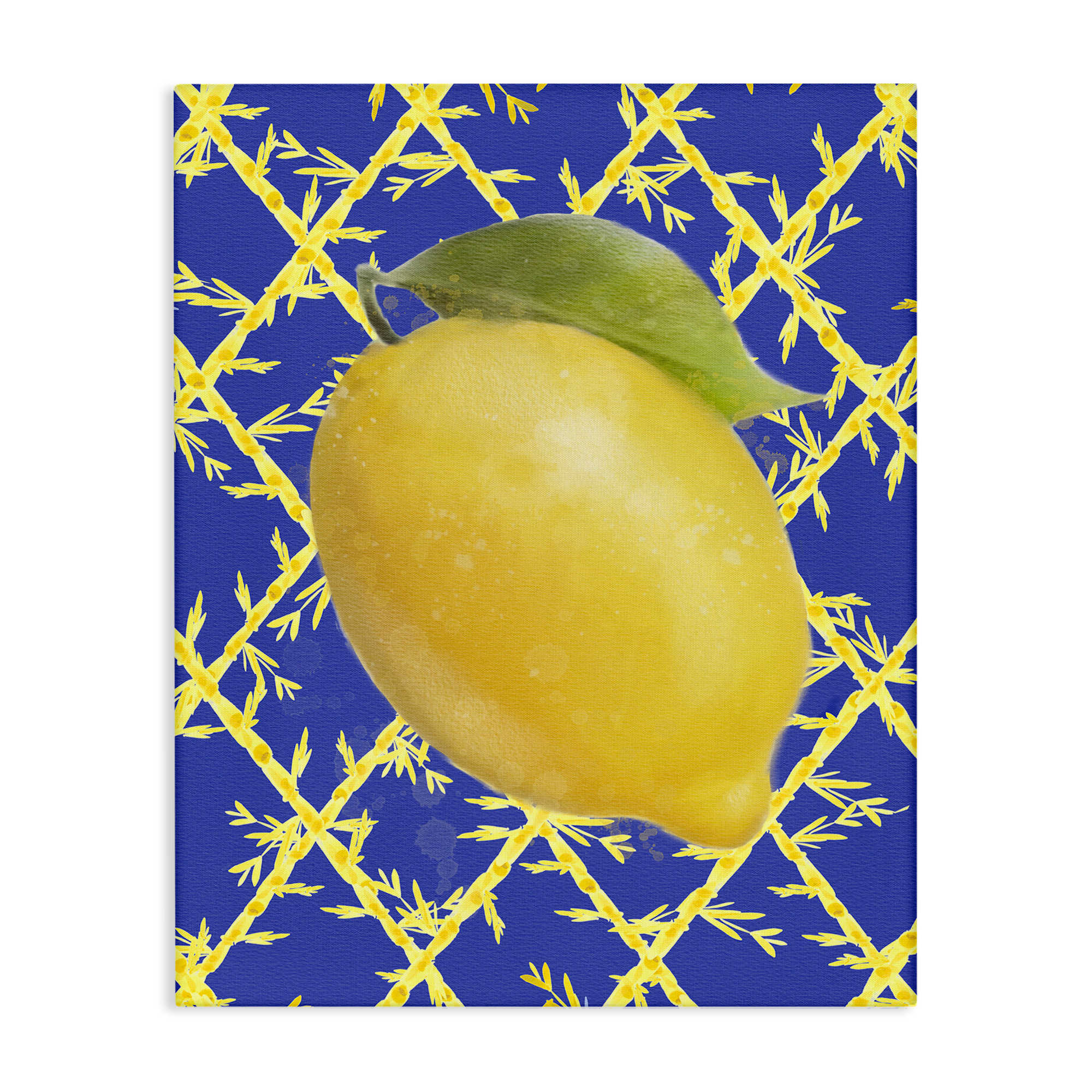 Stupell Industries BS-509-CN-30X40 Bold Lemon over Blue Canvas Wall Art By Matthew Piotrowicz 30 x 40