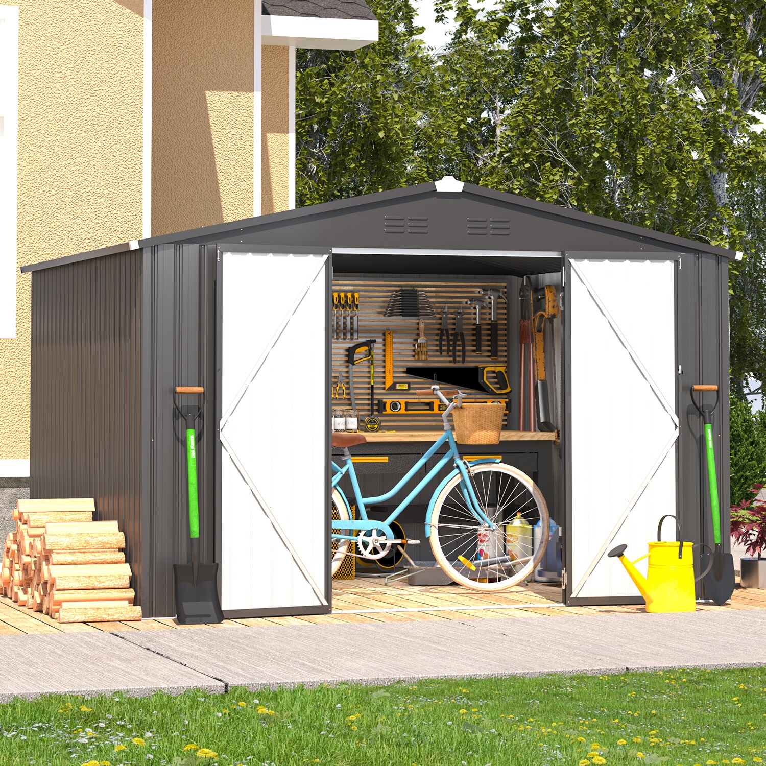 AECOJOY 16306DG-LS02 Metal-Storage-Buildings-Sheds - View #3