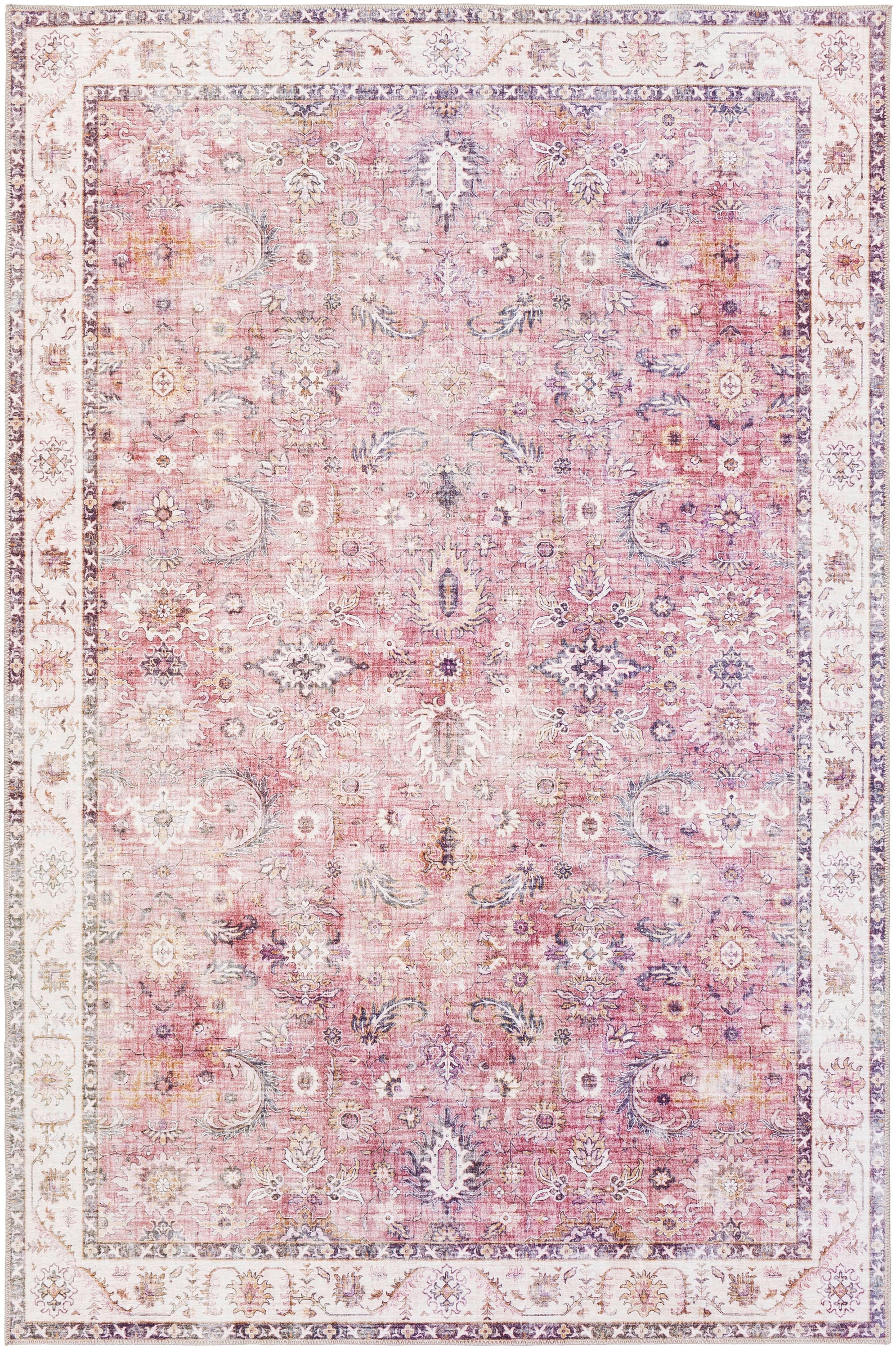 Ivory Synthetic Reversible Washable 9' x 12' Rug