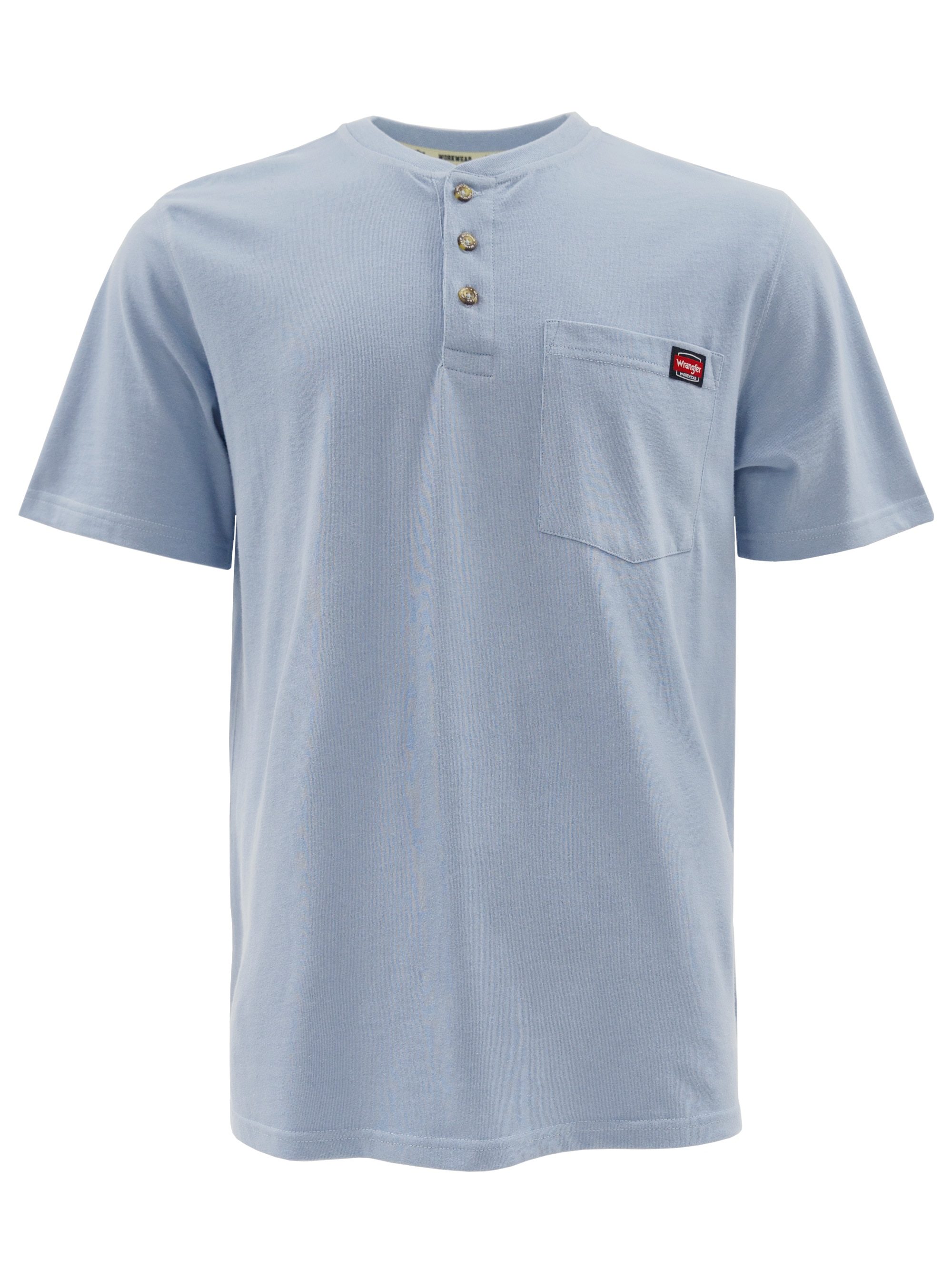 Wrangler 55179-BL-2XL Men's Blue Knit Short sleeve Henley ( 2XL )