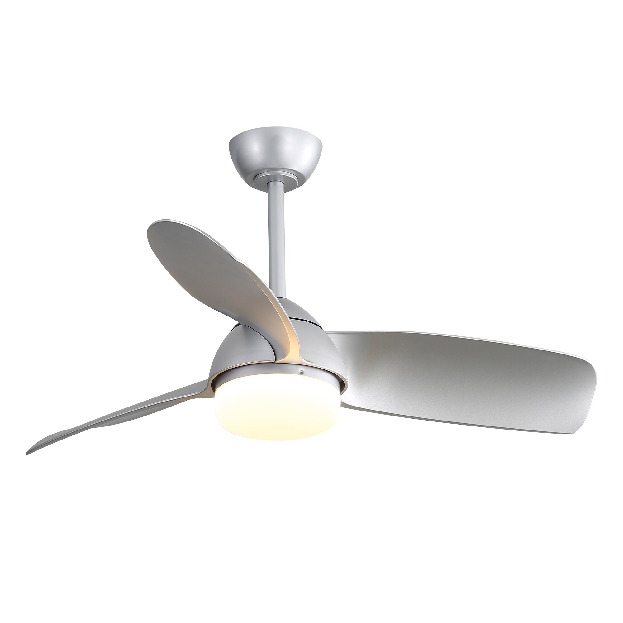 Yardreeze KBS-42K002 42-in Color-Changing Gray with Gray Blades Plug-in Ceiling Fan With Light ( 3 -Blade )