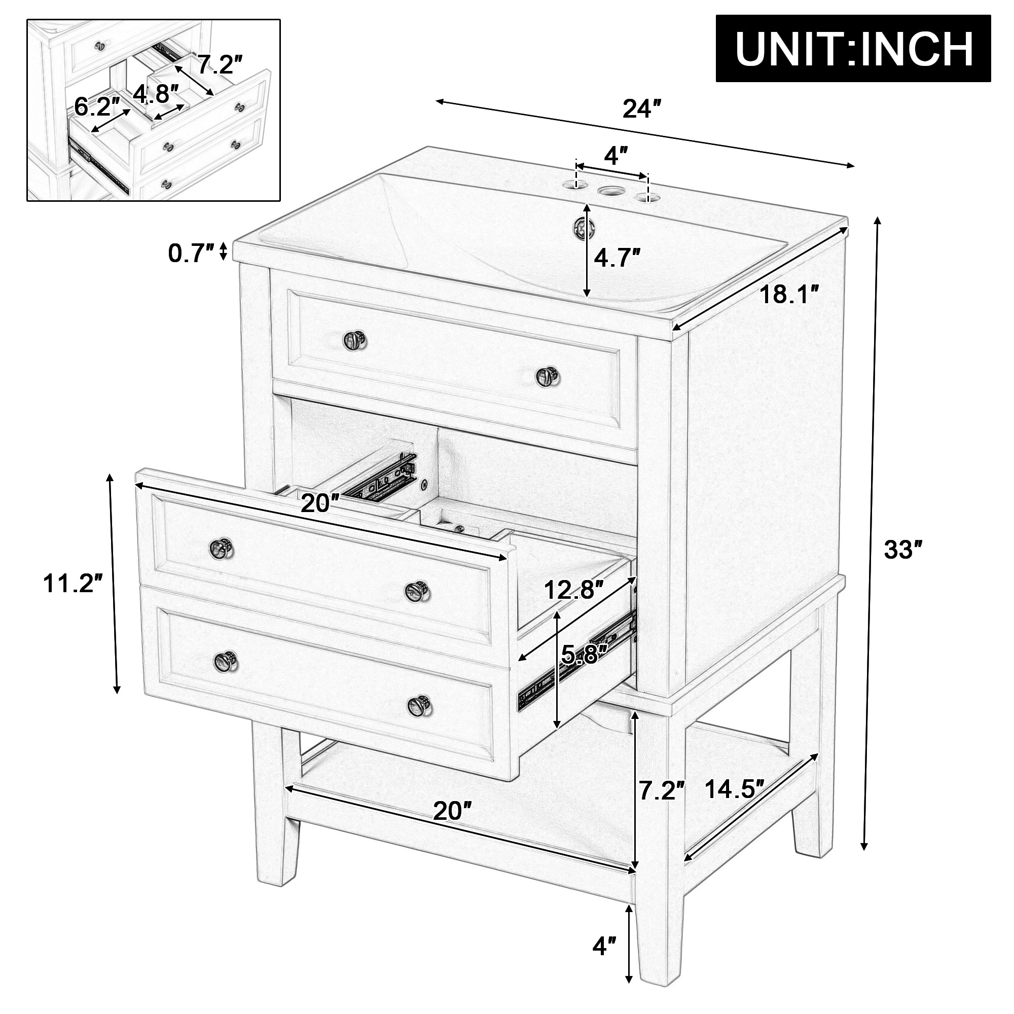 Tatayosi P-DJ-8492AAF Bath-Vanity-Combo - View #8