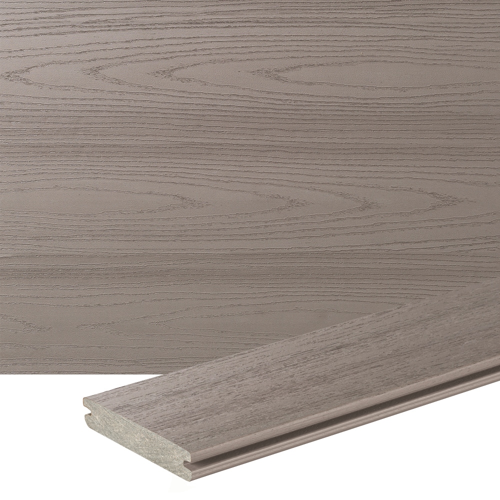 TimberTech AGB15520SG Harvest 1-in x 6-in x 20-ft Slate Gray Grooved PVC Deck board