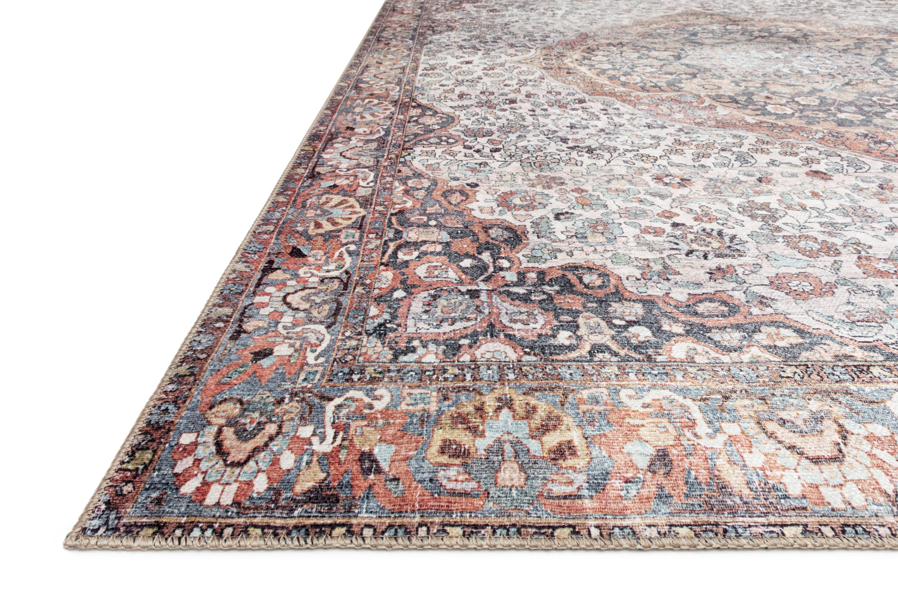 Wynter Red and Multicolor Synthetic Oriental Area Rug 8'-6" x 11'-6"