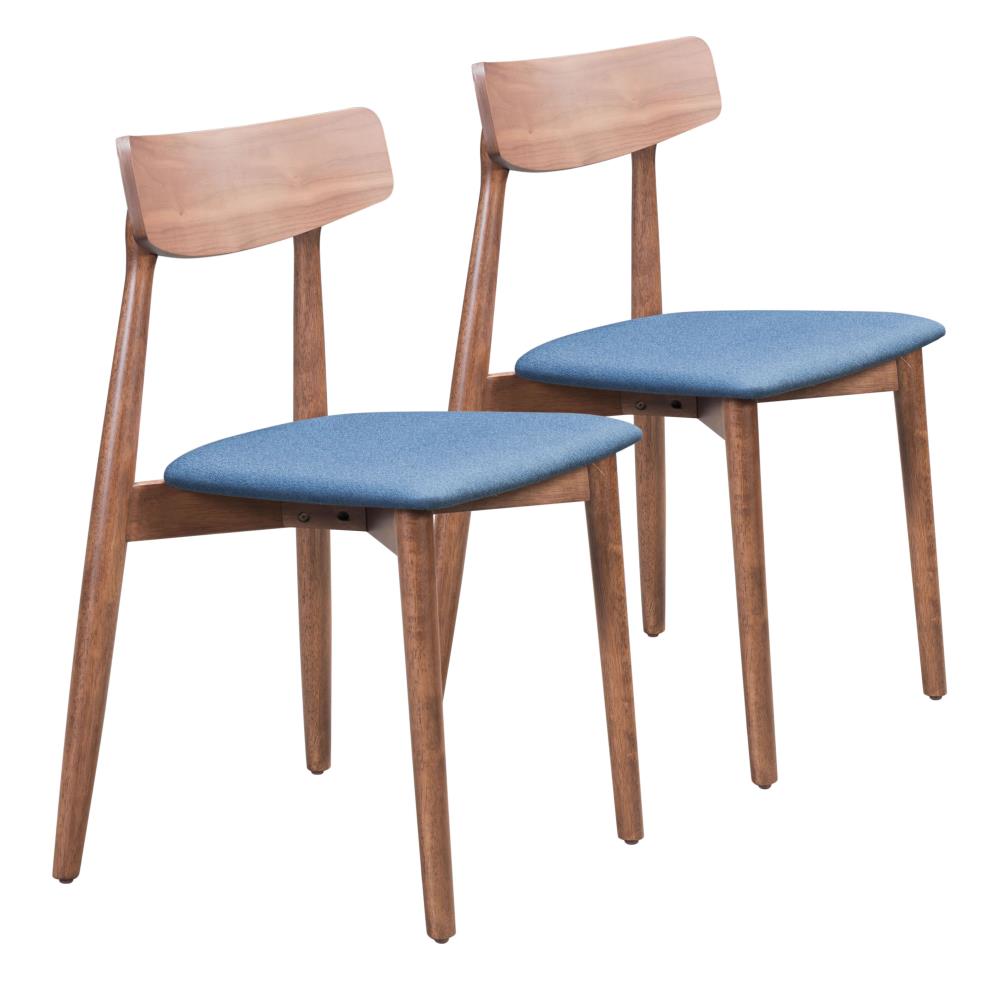 Zuo Modern 100978 Set of 2 Newman Contemporary/Modern Polyester/Polyester Blend Upholstered Dining Side Chair (Wood Frame)