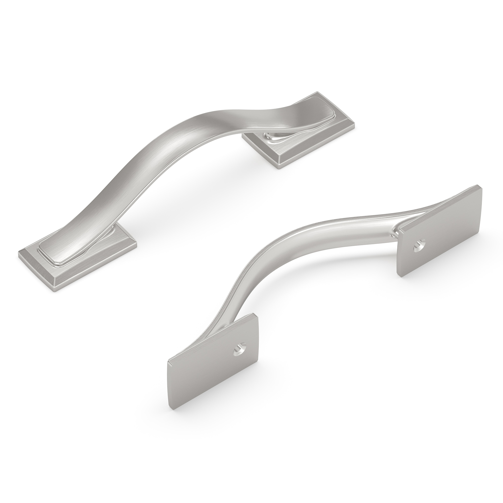 Hickory Hardware H078770SN-10B Dover 3-in , 76mm Center to Center Satin Nickel Arch Handle Drawer Pulls 10 -Pack