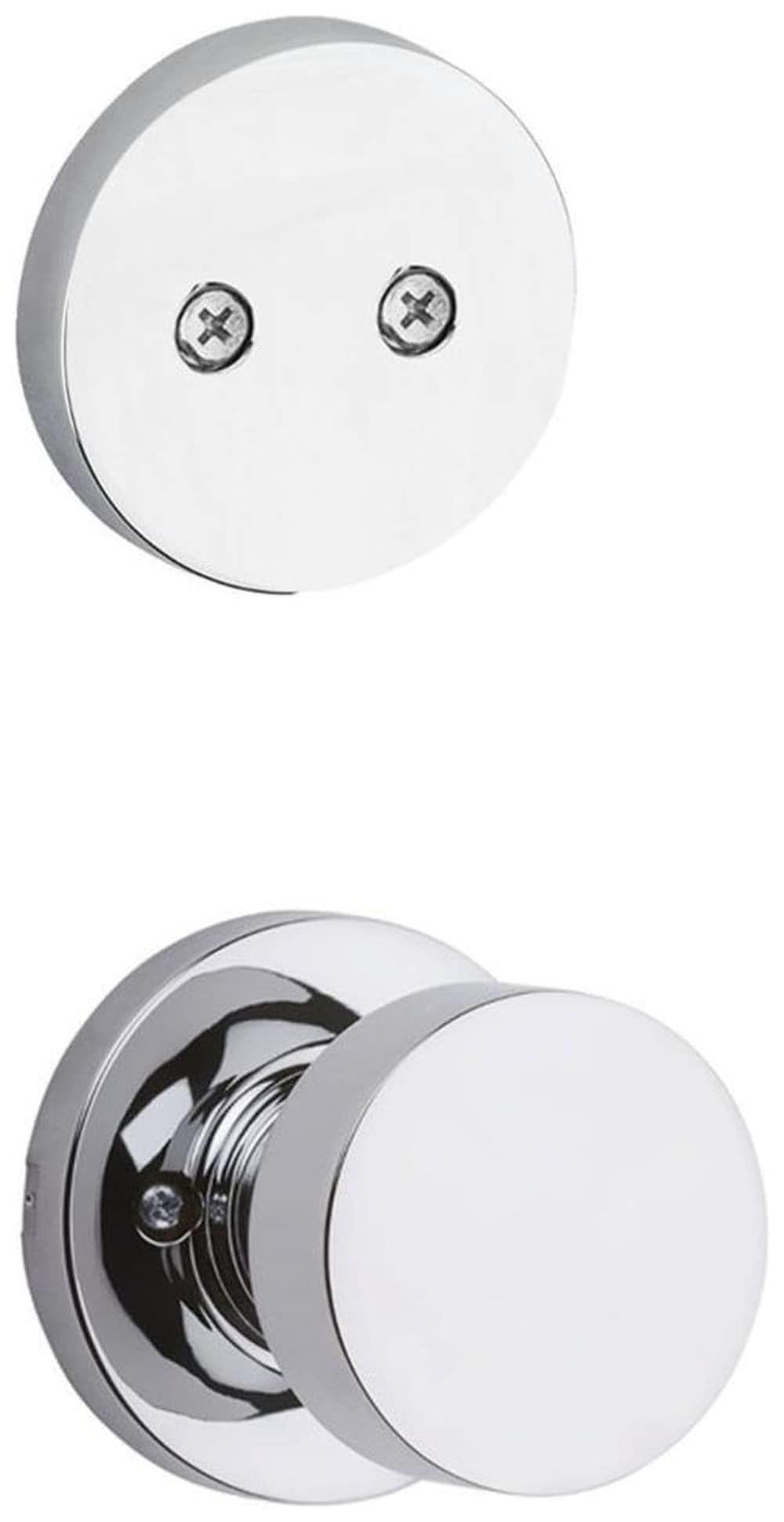 Kwikset  973PSKRDT-26 Dummy Interior Pismo Knob Trim with Round Rose Bright Chrome Finish