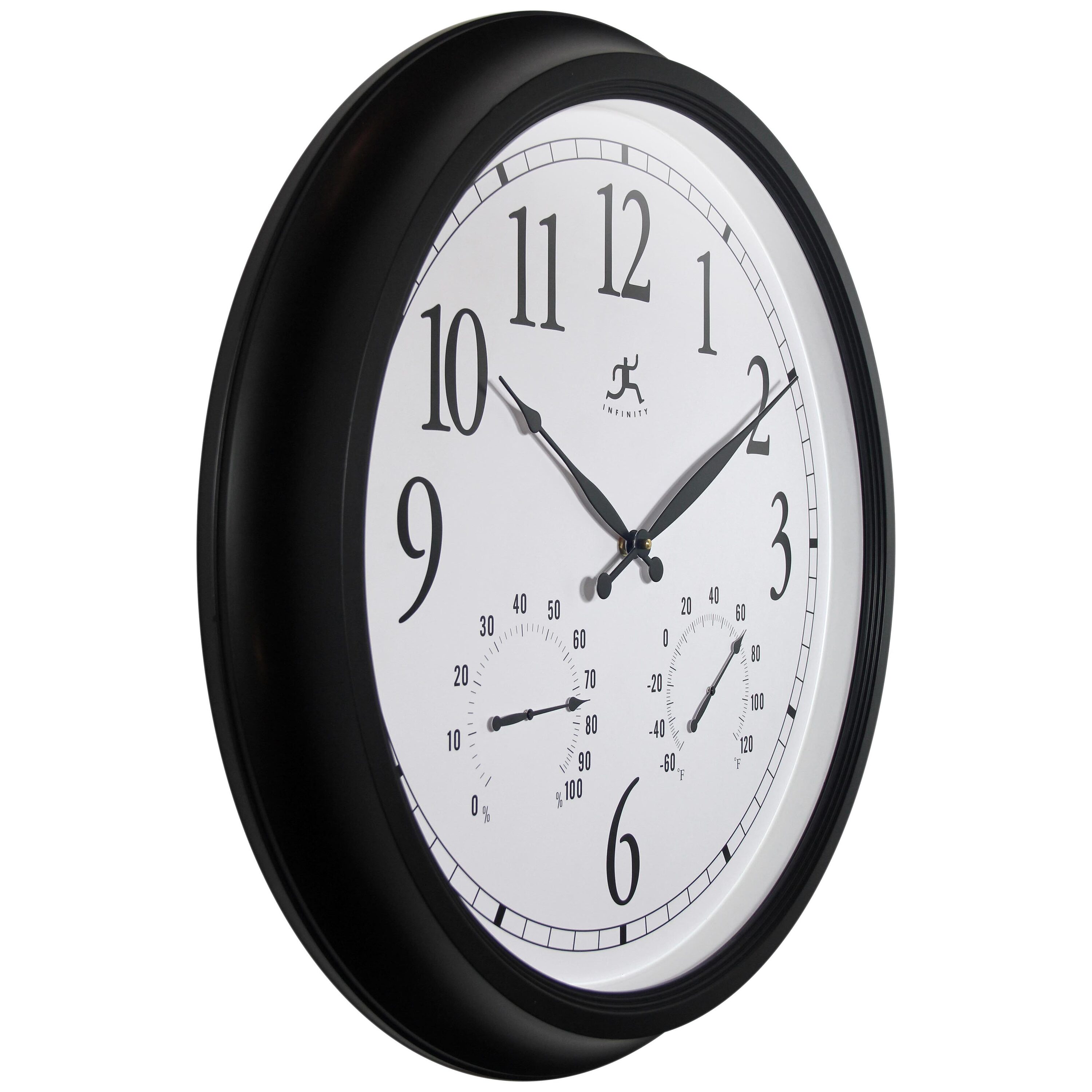 Infinity Instruments 15664BK-2534 Thermometer-Clock - View #2