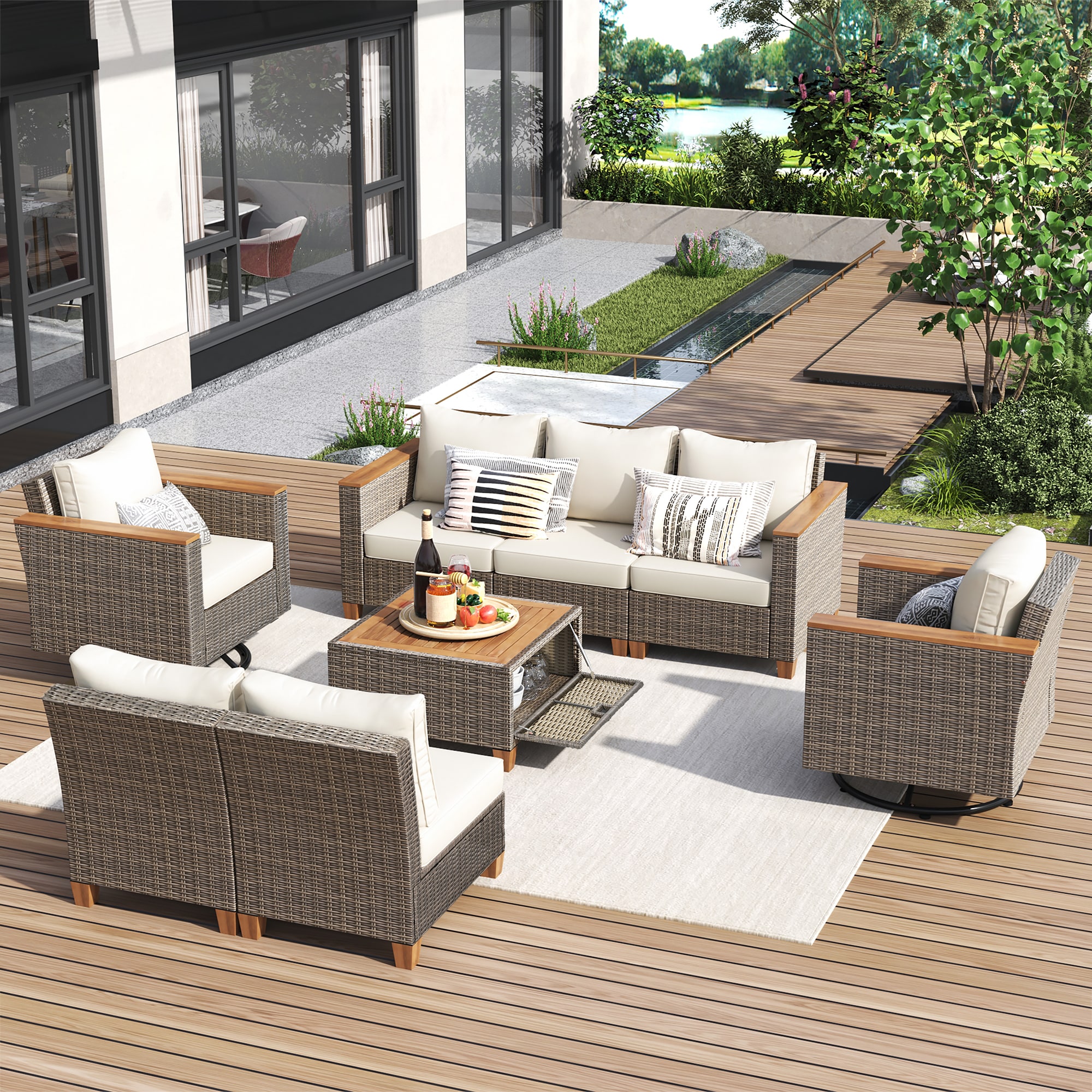 SINOFURN SYB260079BG Patio-Sofas-Daybeds - View #2