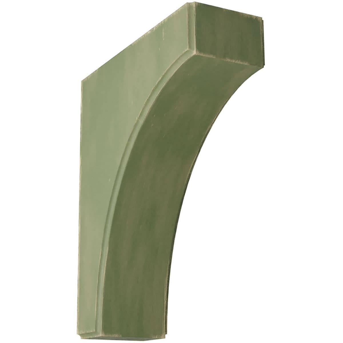 Ekena Millwork BKTWD04X10X12CVGR Clarksville 3-1/2-in x 10-in x 12-in Rubberwood Green Wood Standard Bracket