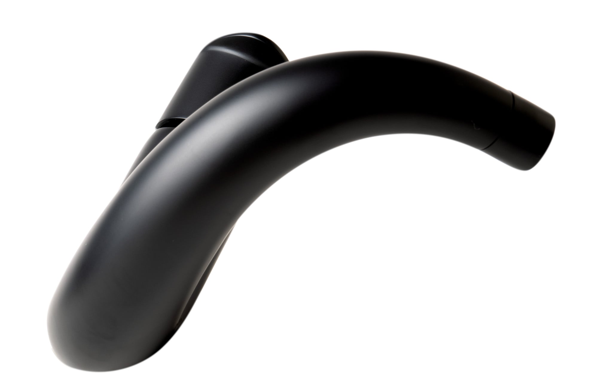 Matte Black Single-Handle Bathroom Faucet with Wave Design