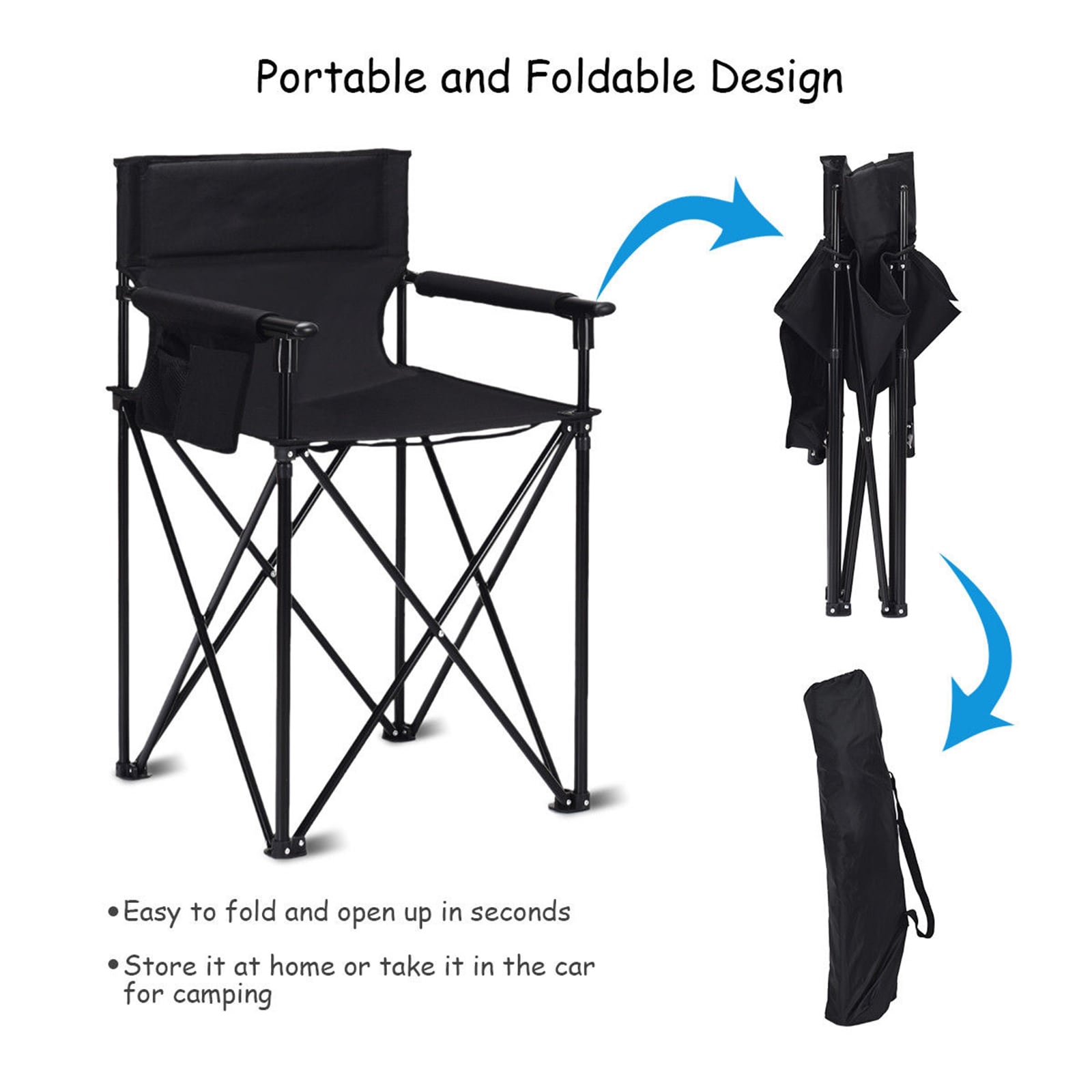 WELLFOR DOJ3681 Beach-Camping-Chairs - View #4