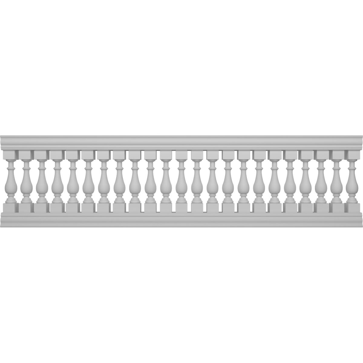 Ekena Millwork BALK37X132TRN FiberThane 10-Feet x 37-Inches Traditional Fiberglass Deck Rail Kit