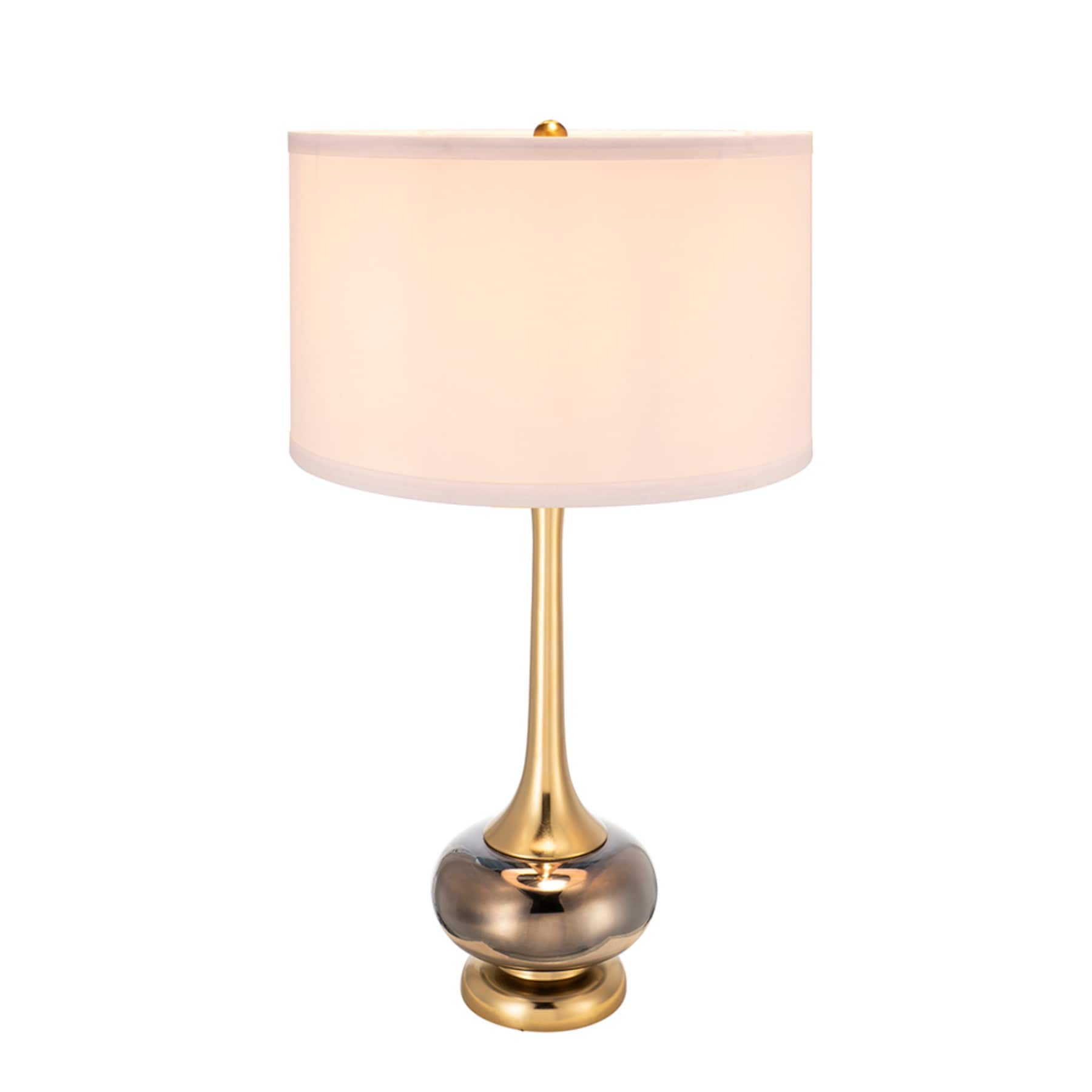 Dexmalle  D15x29INCH Table Lamp with Glass Drum (Lamp Shade Assembly Required)