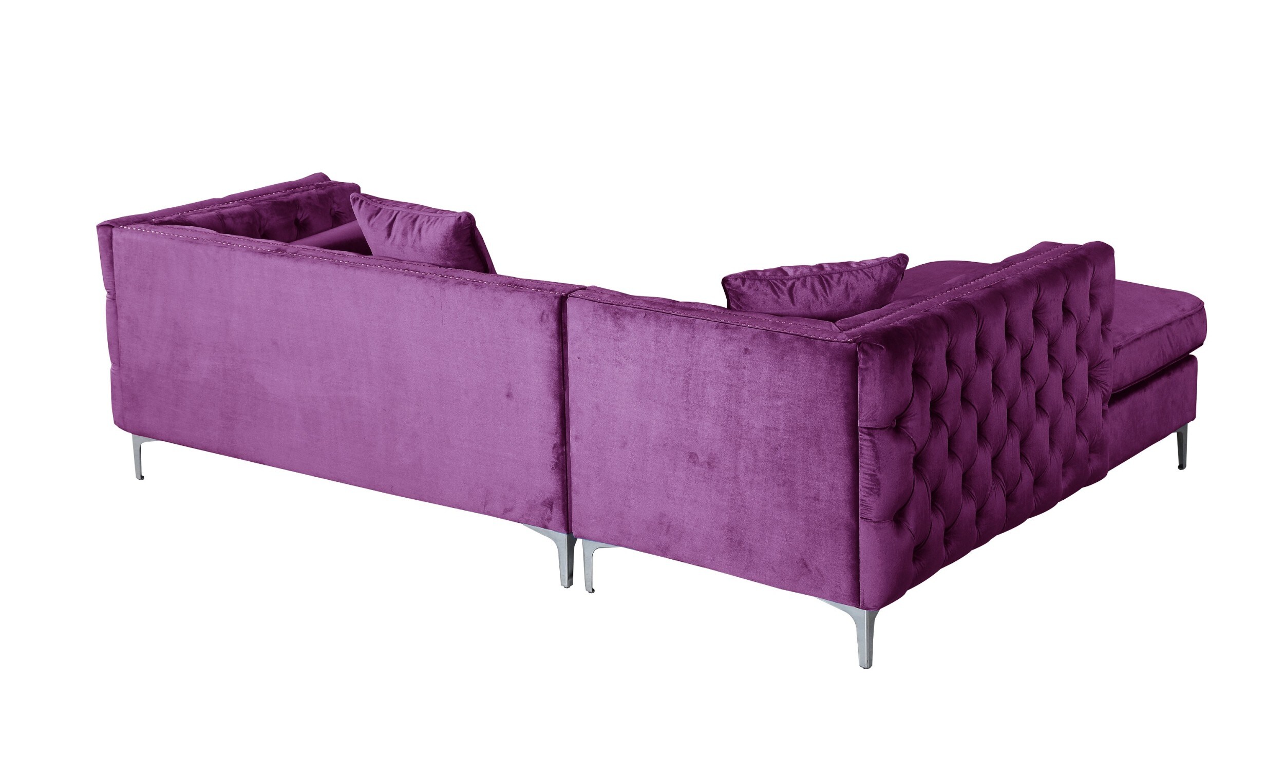 Chic Home Design Da Vinci 103-in Modern Purple Velvet 4-seater 