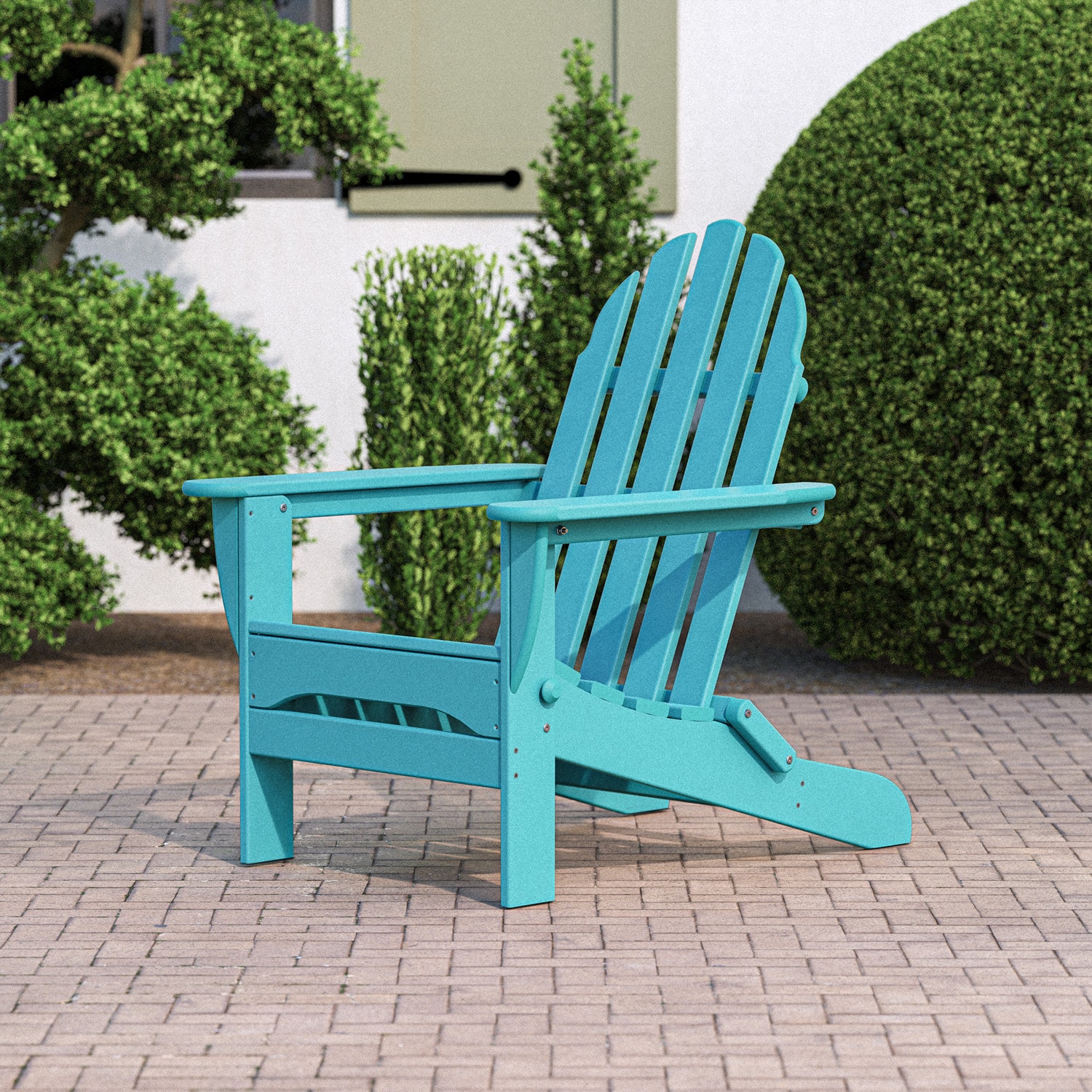 POLYWOOD Classic Adirondack Aruba Hdpe Frame Stationary Adirondack   65972644 