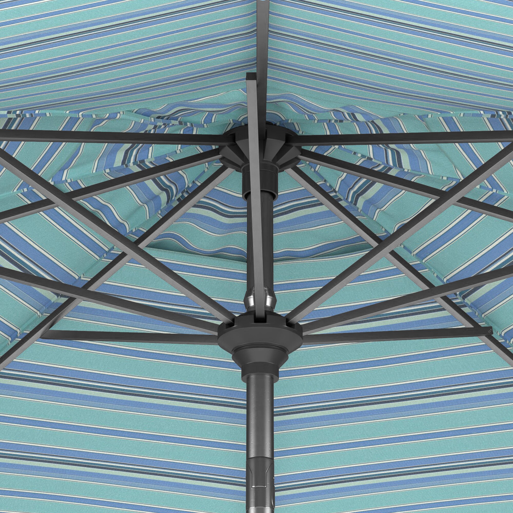 Dolce Oasis Stripe Sunbrella® 7.5 ft. Aluminum Patio Umbrella