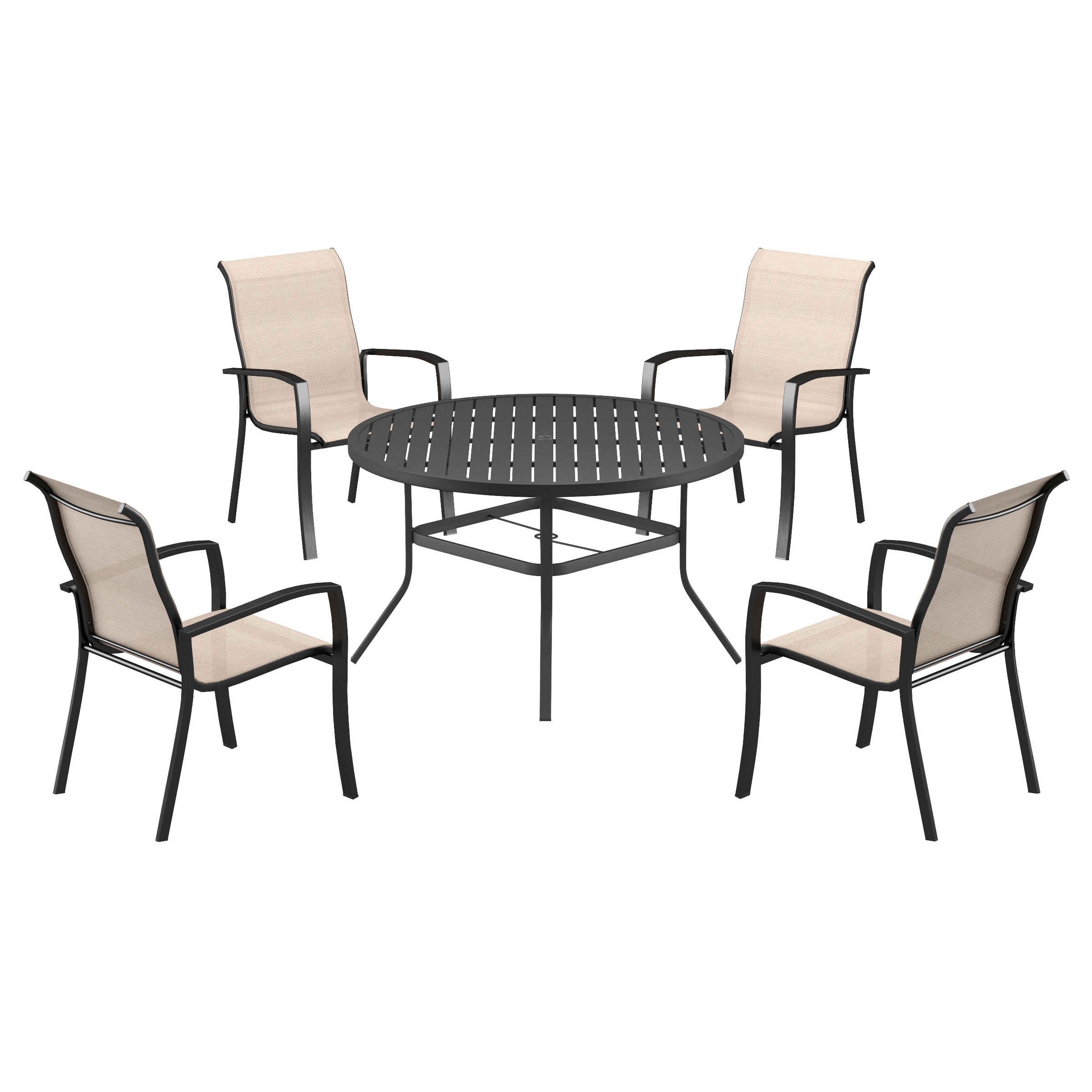 Style Selections Pelham bay Round Outdoor Dining Table 48-in W x