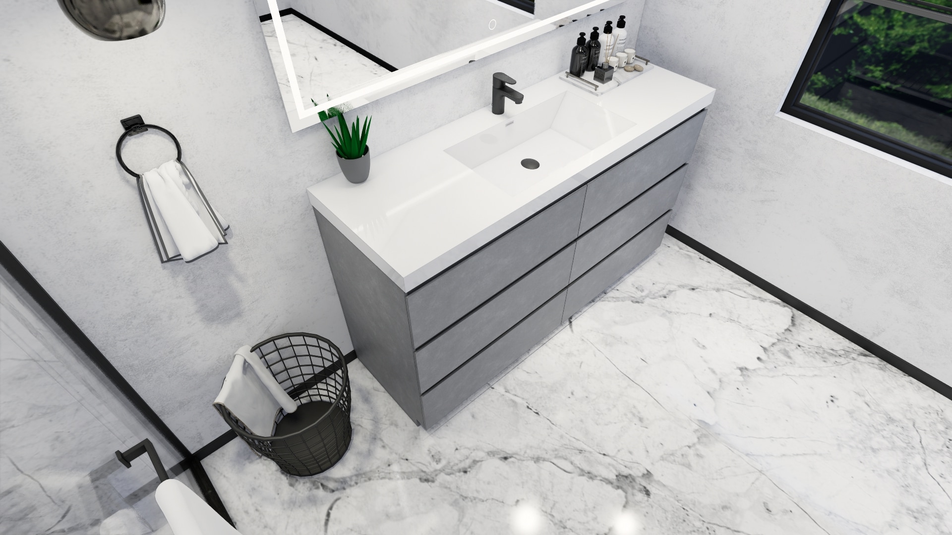 Moreno Bath MOA60S-CG Bath-Vanity-Combo - View #3