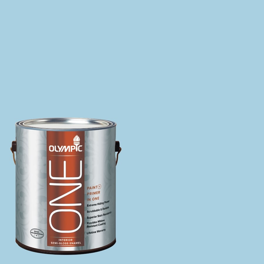 Olympic A54-3-SPRINGWA356824 Semi-gloss ONE Spring Waterfall Pre-tinted Latex Interior Paint + Primer (1-Gallon)