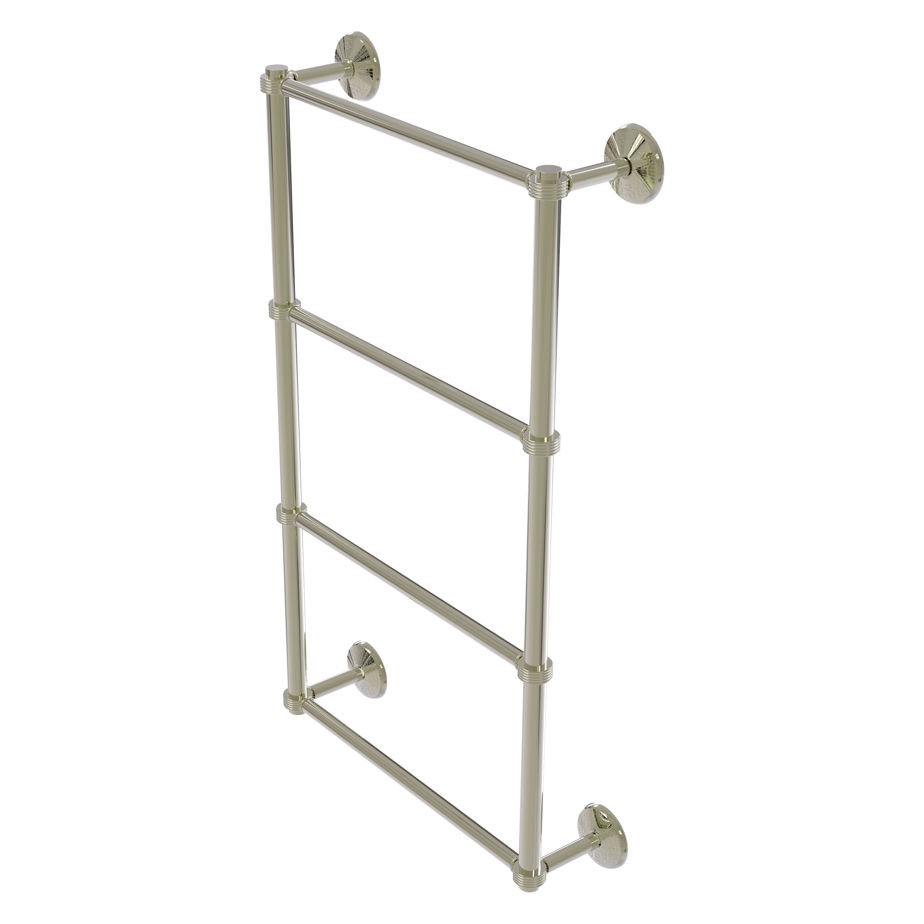Allied Brass MC-28G-36-PNI Monte Carlo 36-in double Polished Nickel Wall mount 4-tier Towel Bar