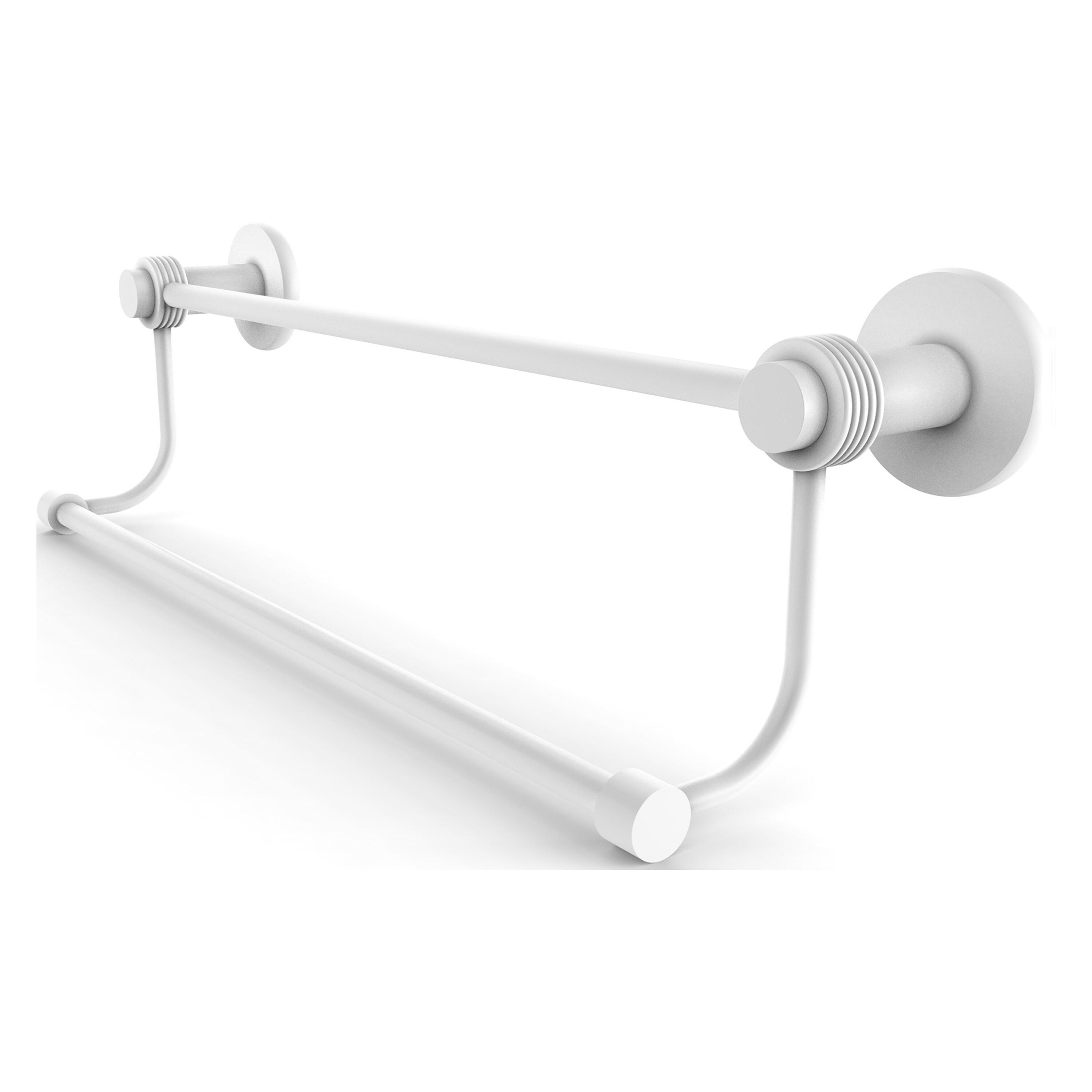 Allied Brass 9072G/30-WHM Mercury 30-in double Matte White Wall mount Double Towel Bar
