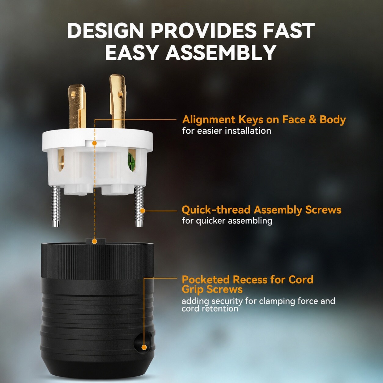 Misopily NEMA L14 30P L14 30R Locking Plug and Connector Set Twist