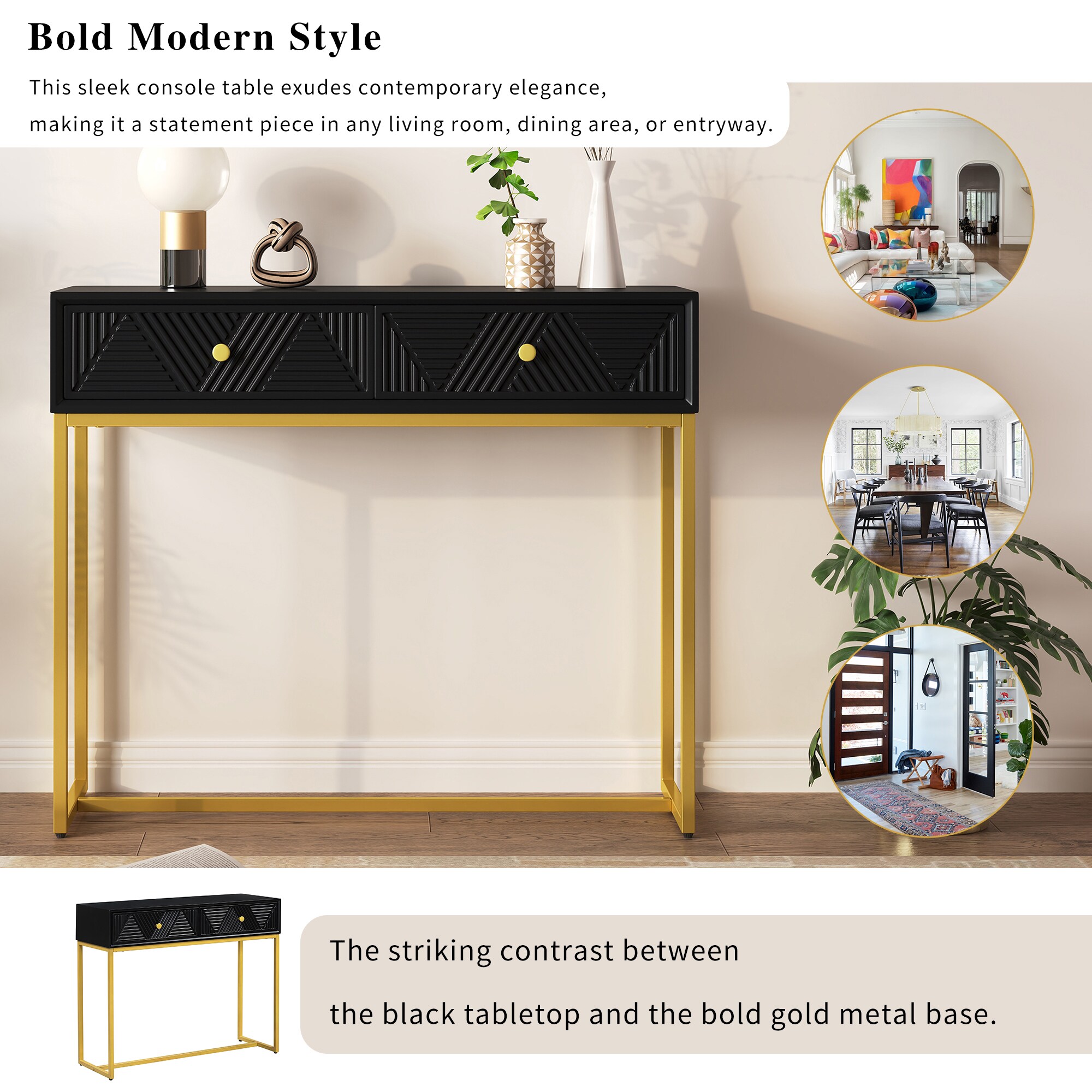 SINOFURN SYA330150BK Console-Sofa-Tables - View #14