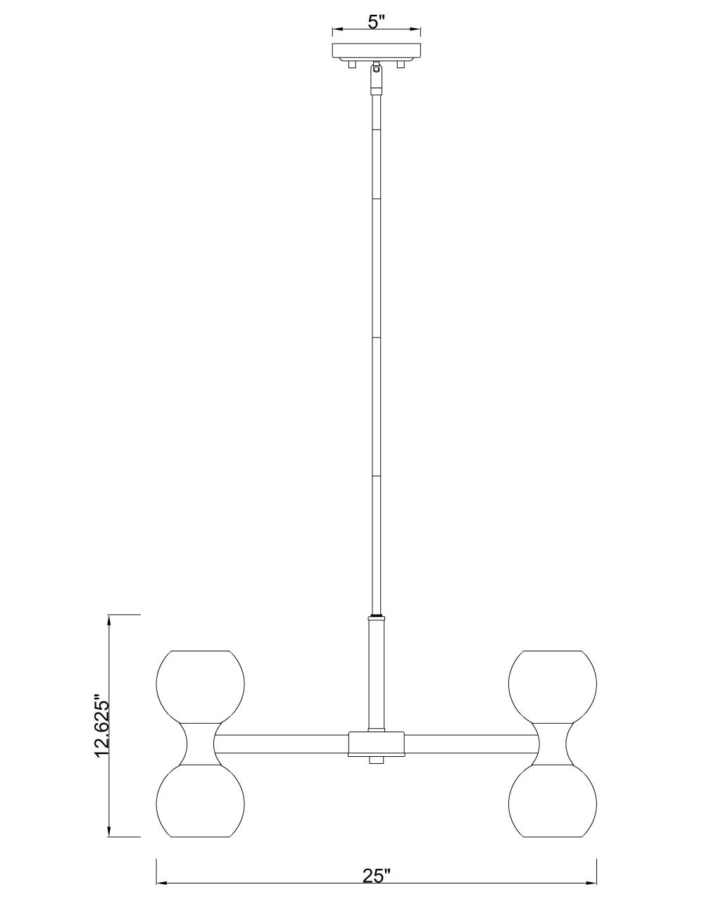 Modern Gold 10-Light Chandelier with Opal Glass Shades