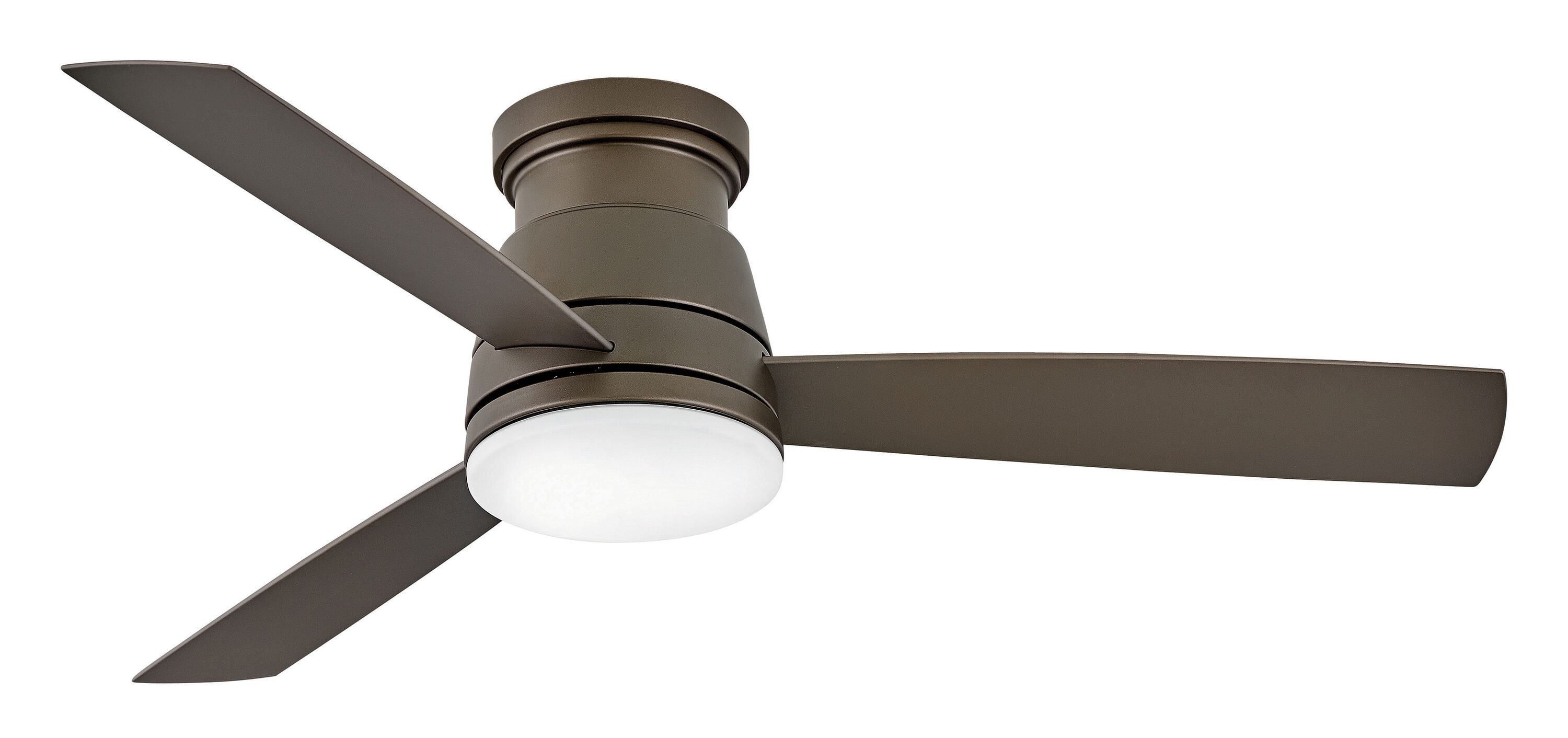 Hinkley Trey 44-in Metallic Matte Bronze Integrated LED Indoor/Outdoor Smart Propeller Ceiling Fan with Light and Remote (3-Blade) 902744FMM-LWD Sansujyuku sansujyuku.com