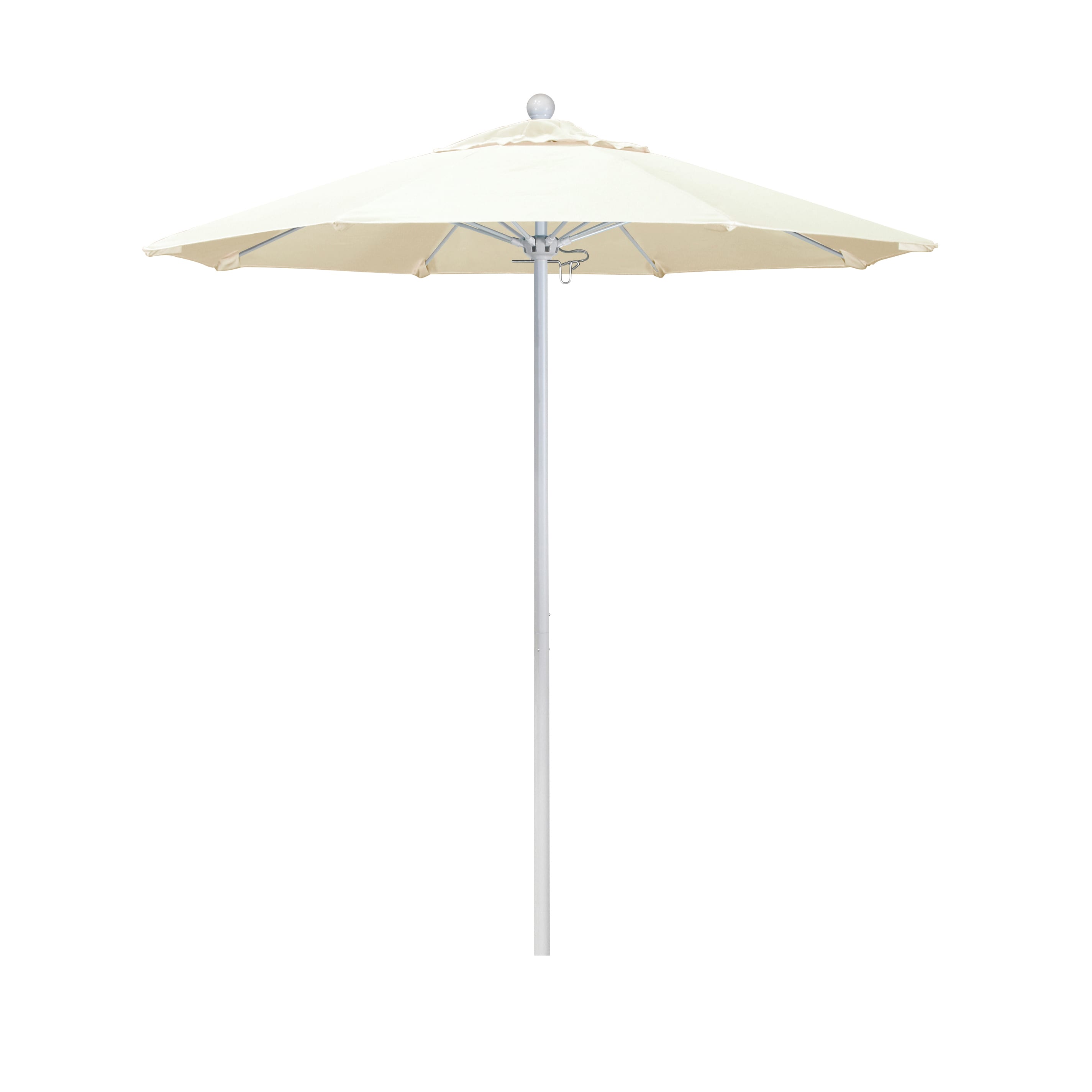 California Umbrella ALTO758170-5453 7.5-ft Aluminum Off-white No-tilt Market Patio Umbrella