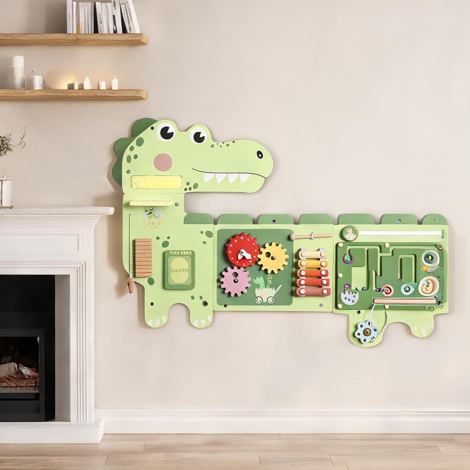 BBabe Musical Toys and Instruments combining Bedroom and Living Room and 13.5 x 8.1 x 0.9 in with Green MDF and Plywood and 34.3 x 20.5 Inches #EL430BW6OLPX