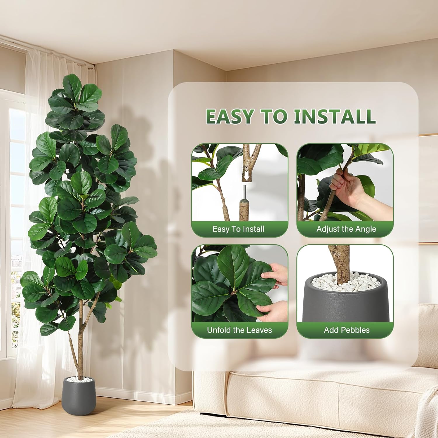Qeetex LHF-GN-QWP89074 Artificial-Plants-Trees - View #6