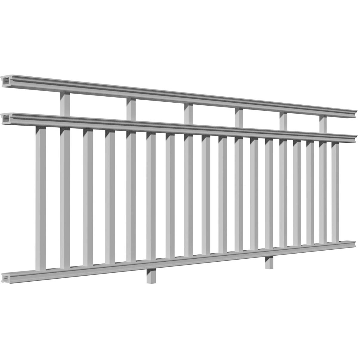 INTEX Providence ECLKT36X096 Providence Three Line Level Rail Kit with Reinforcements White PVC Deck Rail Kit