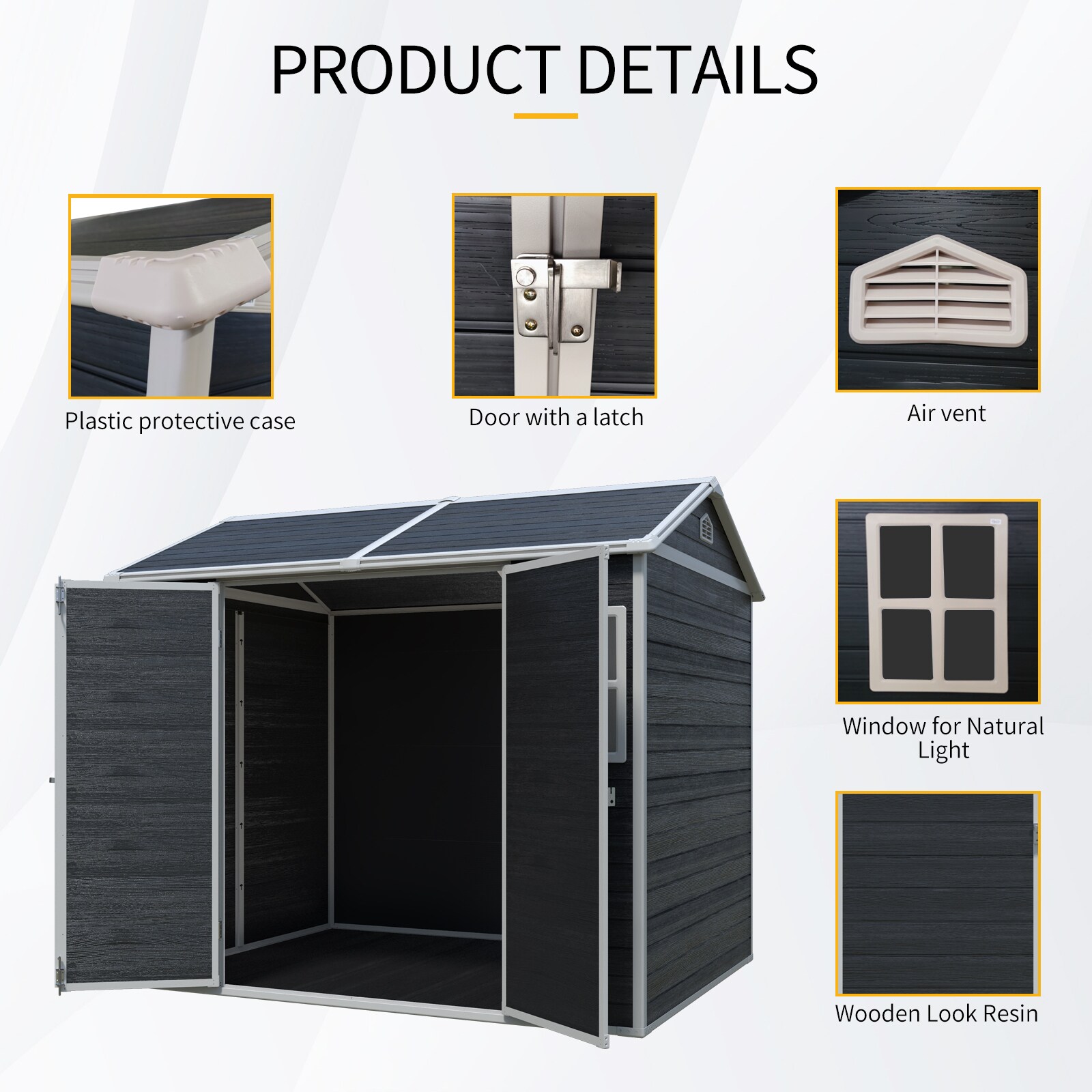 Afoxsos LAF0421RG26 Vinyl-Resin-Storage-Buildings - View #3