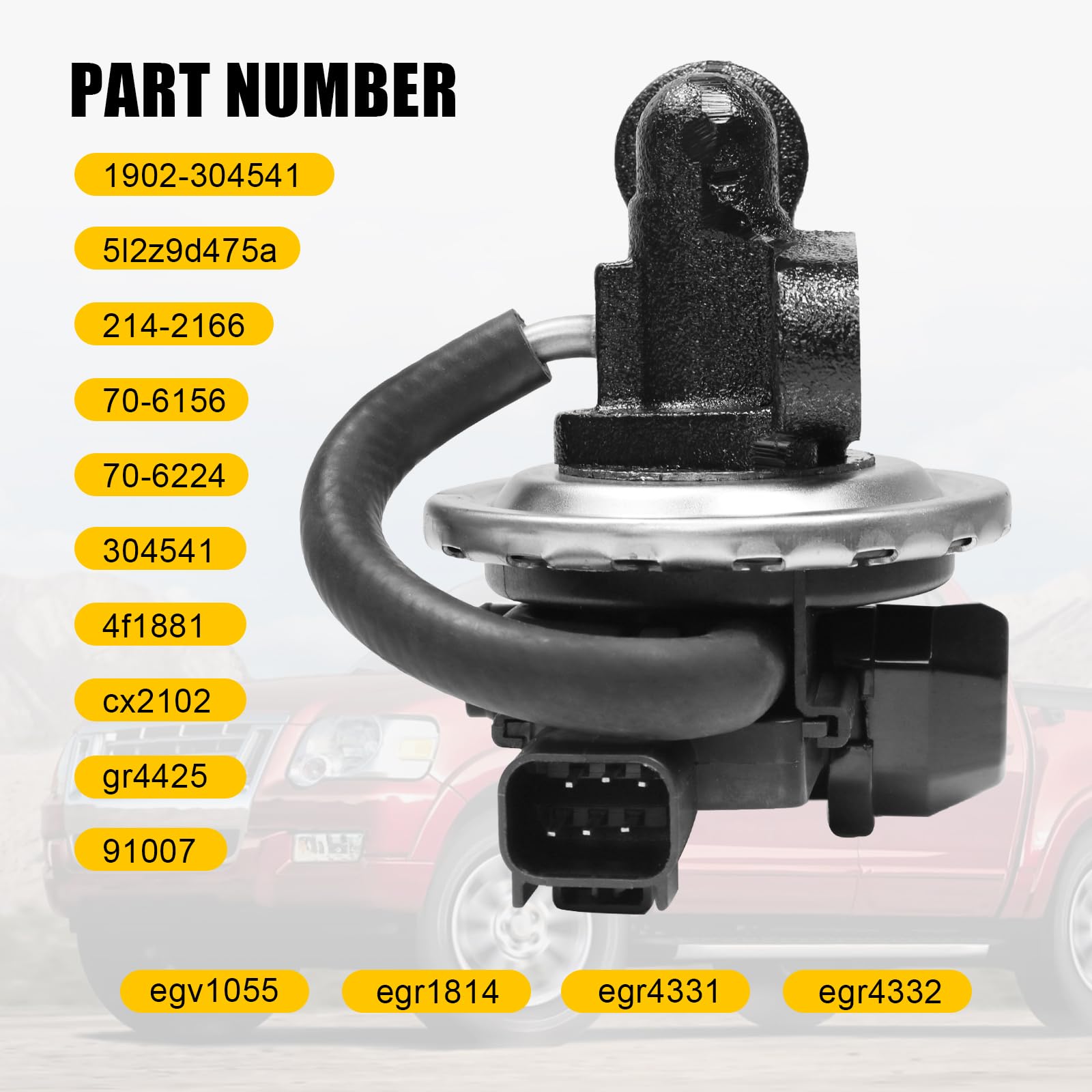 Oyezvary EGR Exhaust Gas Recirculation Valve with Gasket Compatible ...