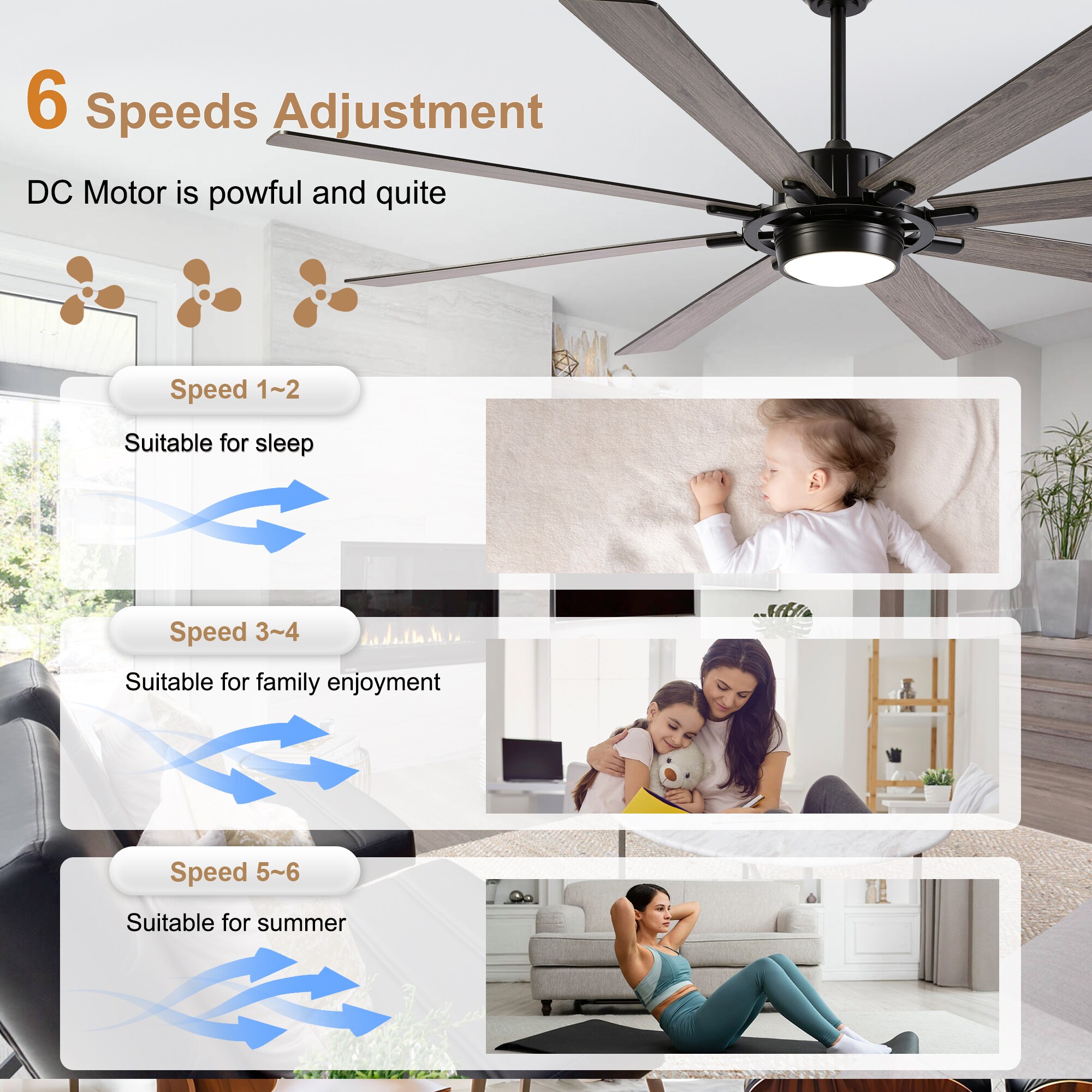 Bella Depot WSFSD2501-G Ceiling-Fans - View #7