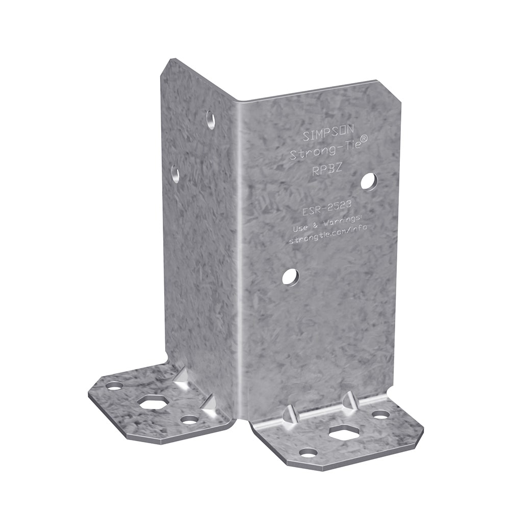 Simpson Strong Tie Common 2 In X 4 In Zmax Wood To Concrete Retrofit Base In The Base Cap Hardware Department At Lowes Com