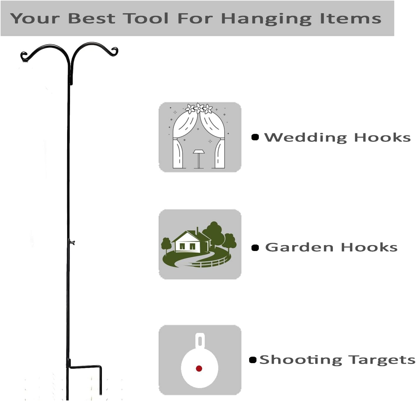 Ashman Online SHEP65HOOK12MBLK Garden-Arbor - View #2
