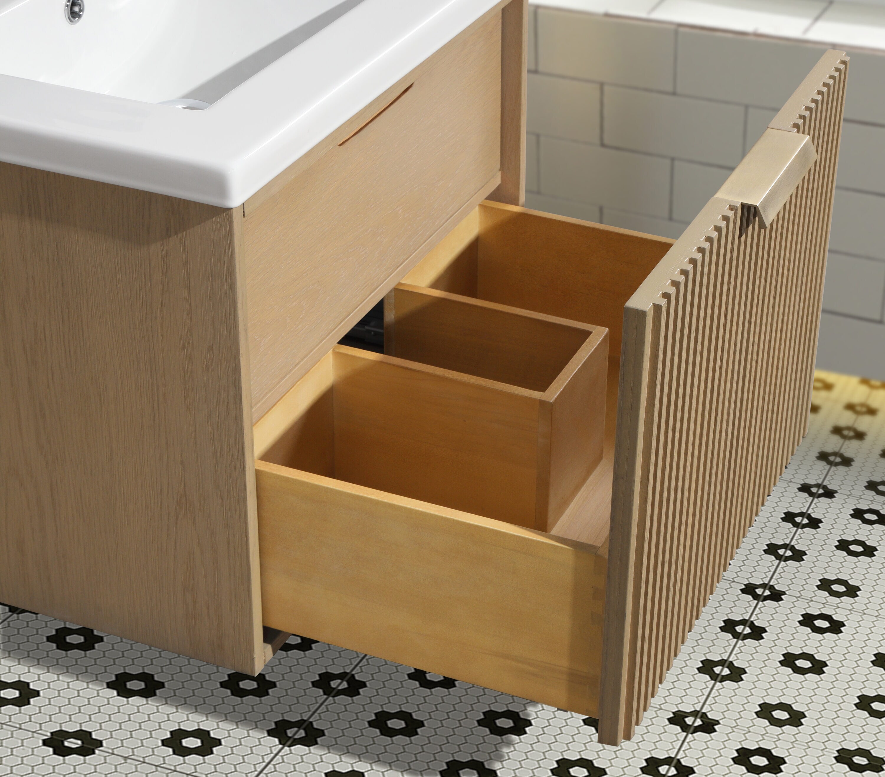 Ari Kitchen & Bath AKB-DIEGO-24-OAK Bath-Vanity-Combo - View #7
