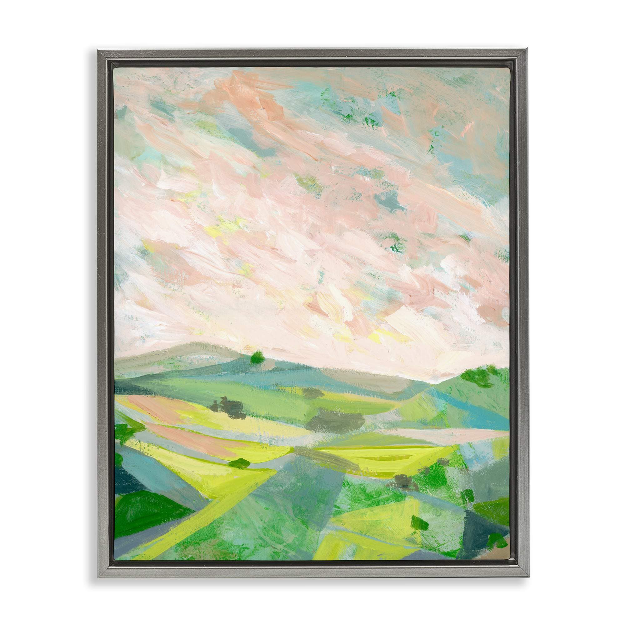 Stupell Industries BS-104-FFL-16X20 Vibrant Green Hills Landscape Floating Frame design by Ashley Davis