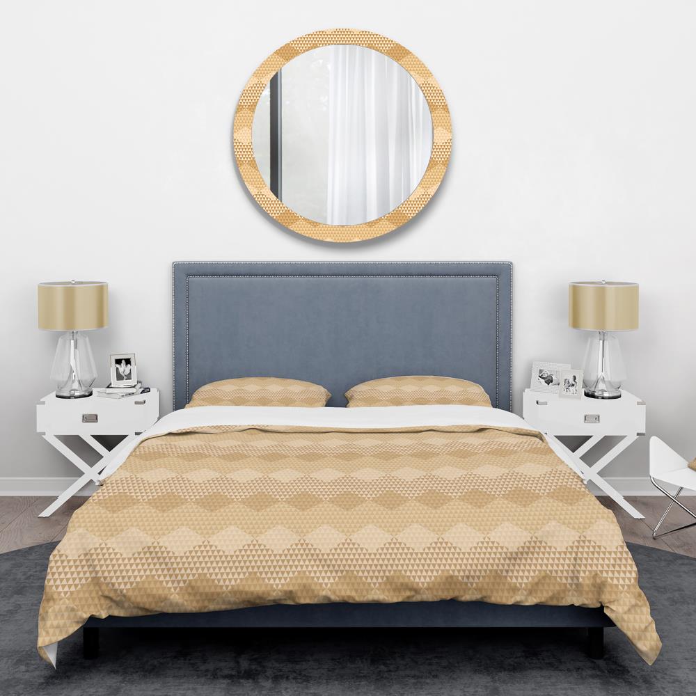 Designart BED24266-T 3 -Piece Brown Twin Duvet cover Set