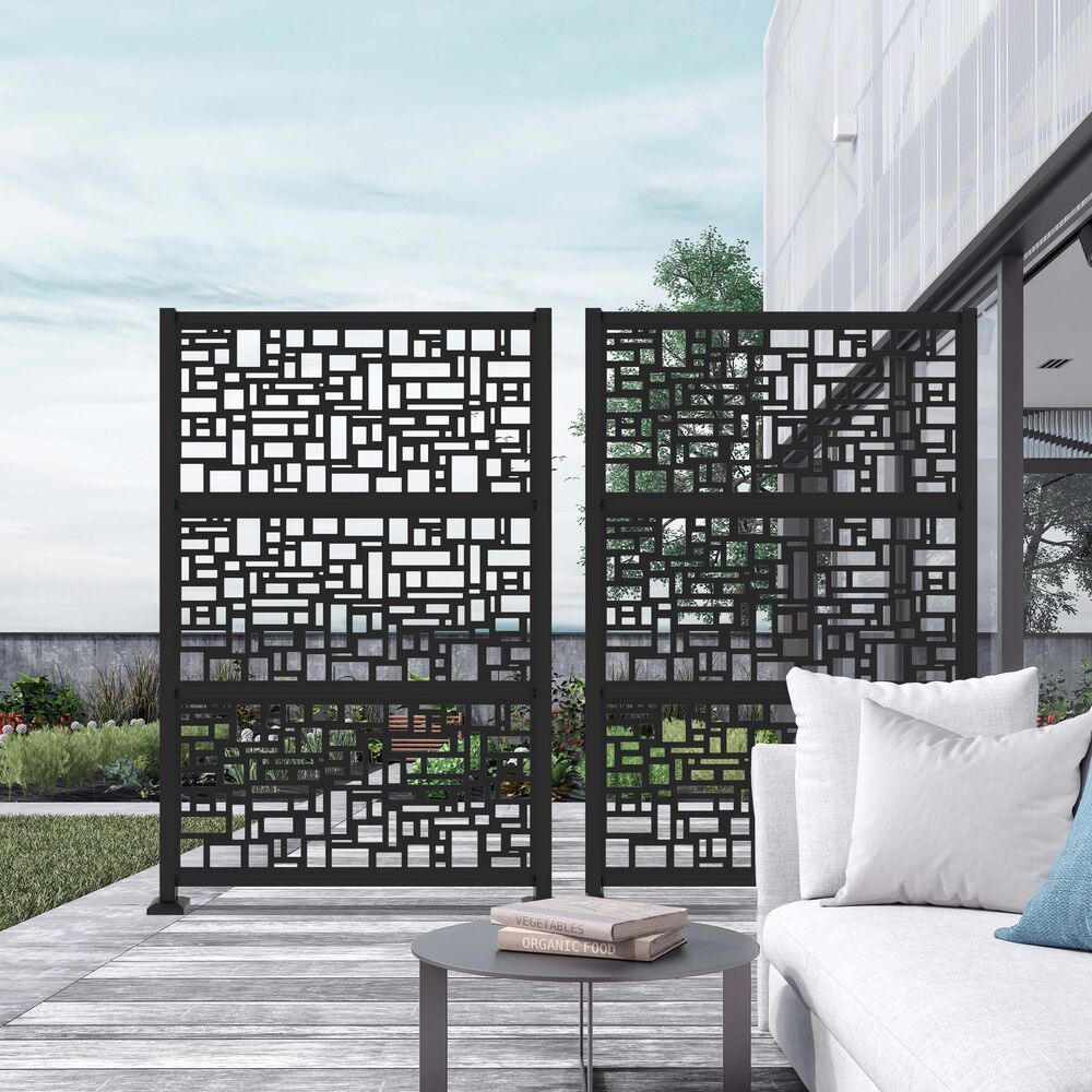 Freedom 1-in X 24-in X 4-ft Slate Black Polypropylene Decorative Screen 