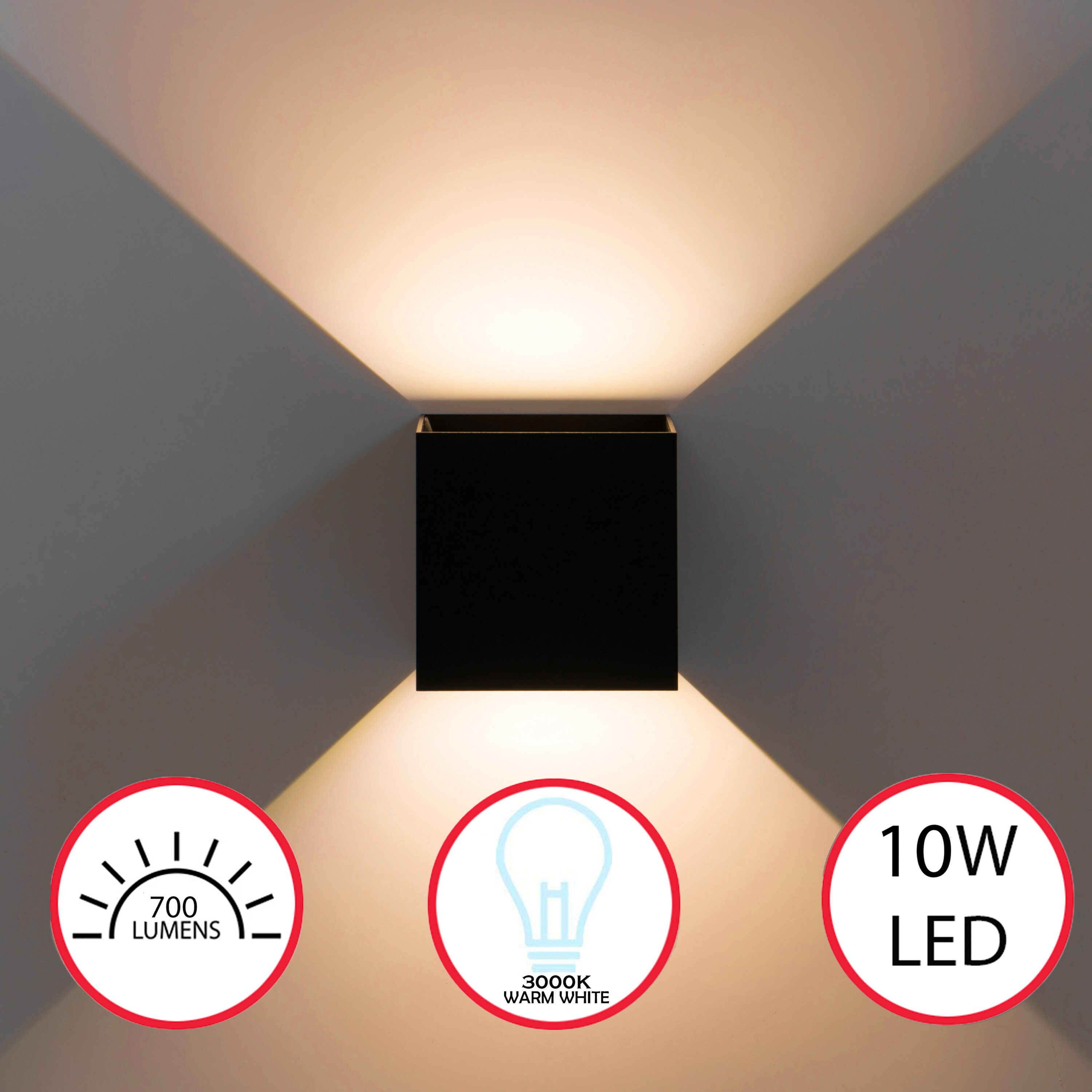 Quickway Imports QI004492.BK.3K 4-in W 1 -Light Matte Black Wall Sconce
