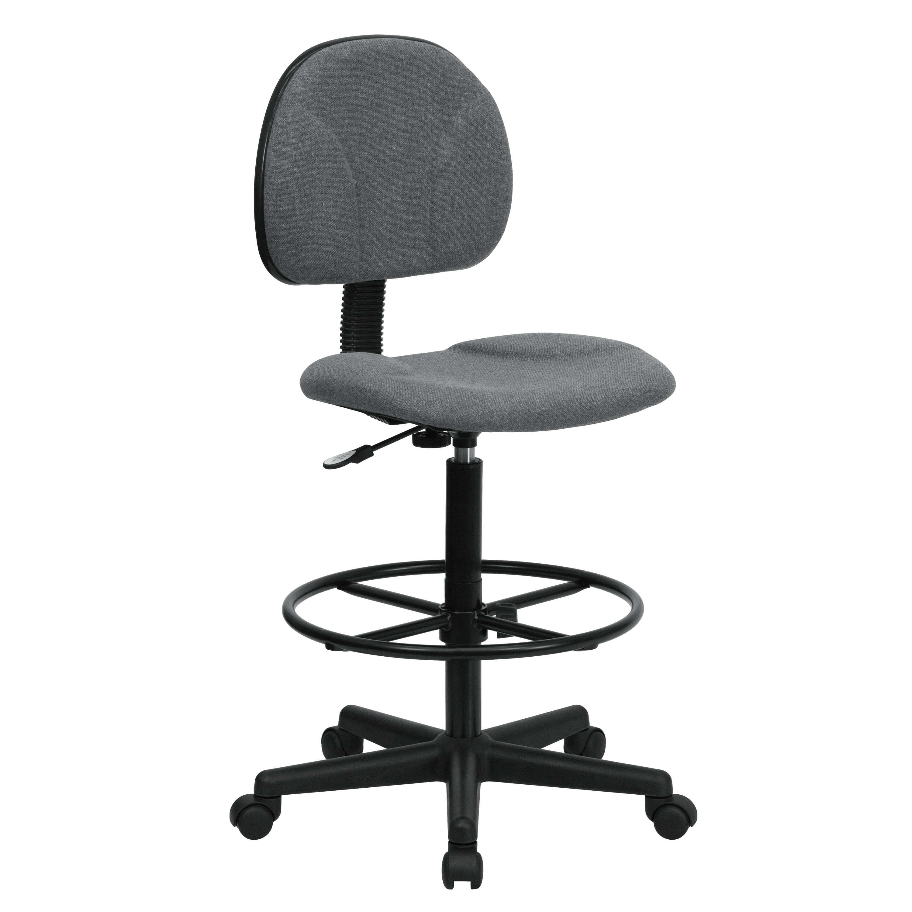 Flash Furniture 847254004893 Bruce Gray Contemporary Adjustable Height Swivel Fabric Drafting Chair