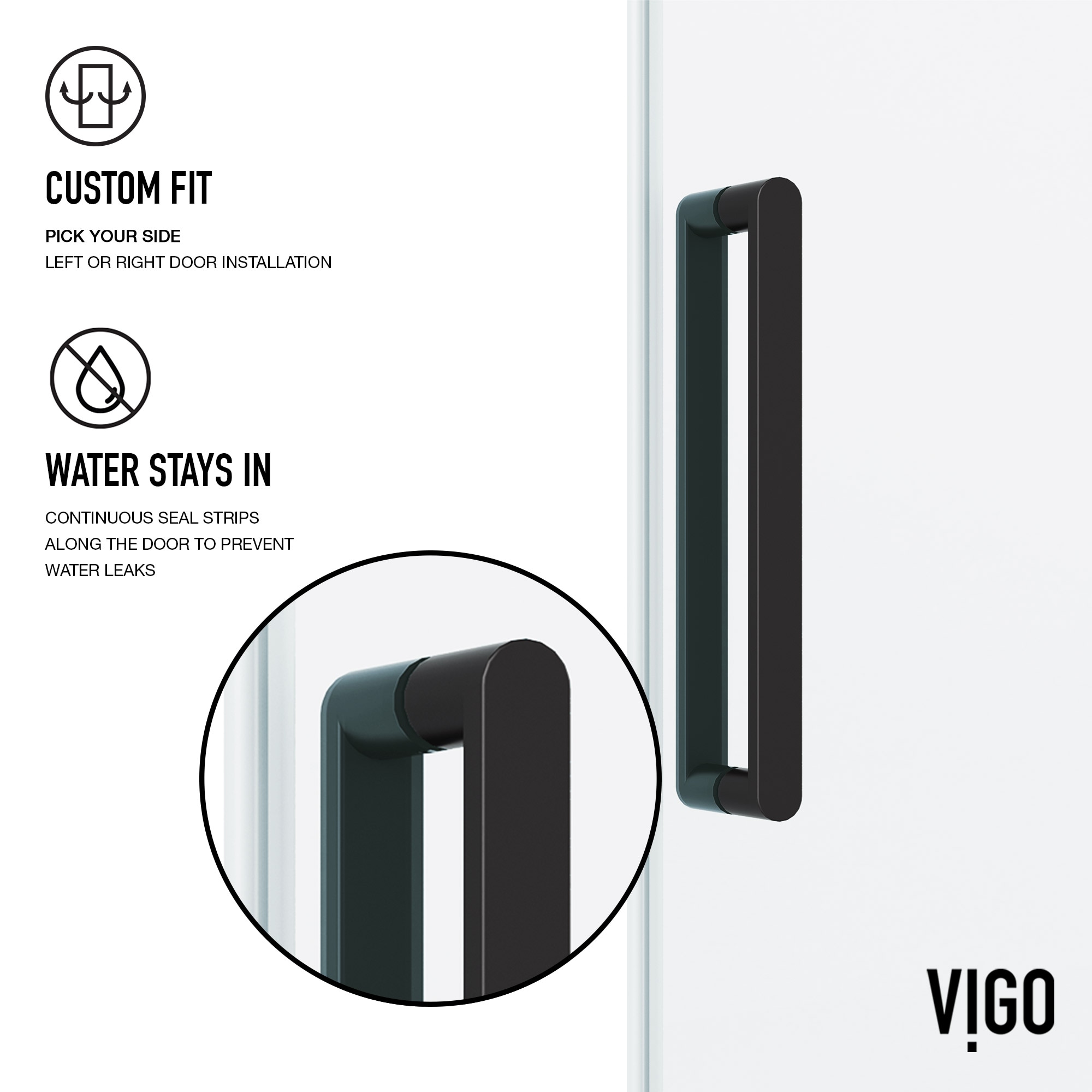 VIGO VG6041MBCLSC6076 Shower-Doors - View #7