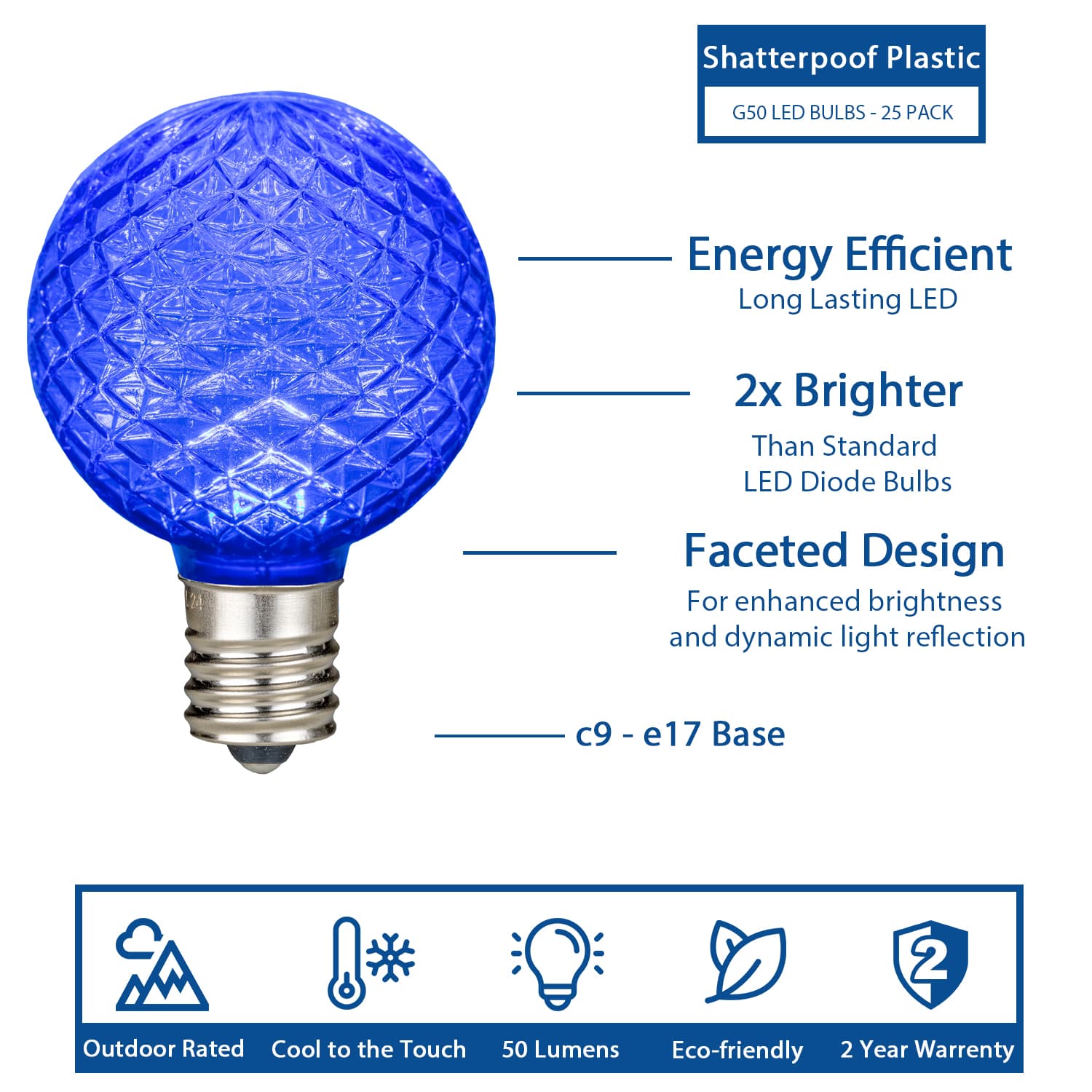 Novelty Lights LED-G50-DF-MU Patio-String-Lights - View #2